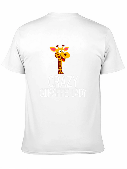 Crazy Giraffe Lady T-Shirt - Fun Animal Tee