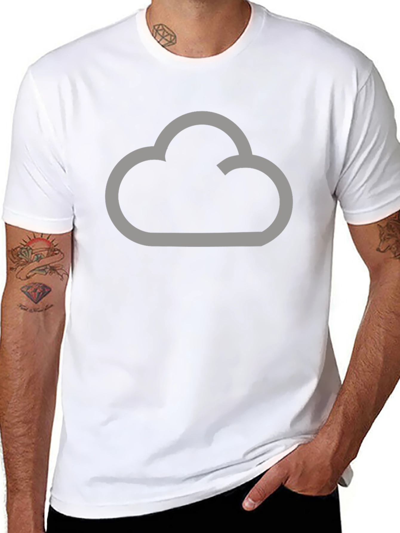 Cloud Graphic T-Shirt - Modern Style