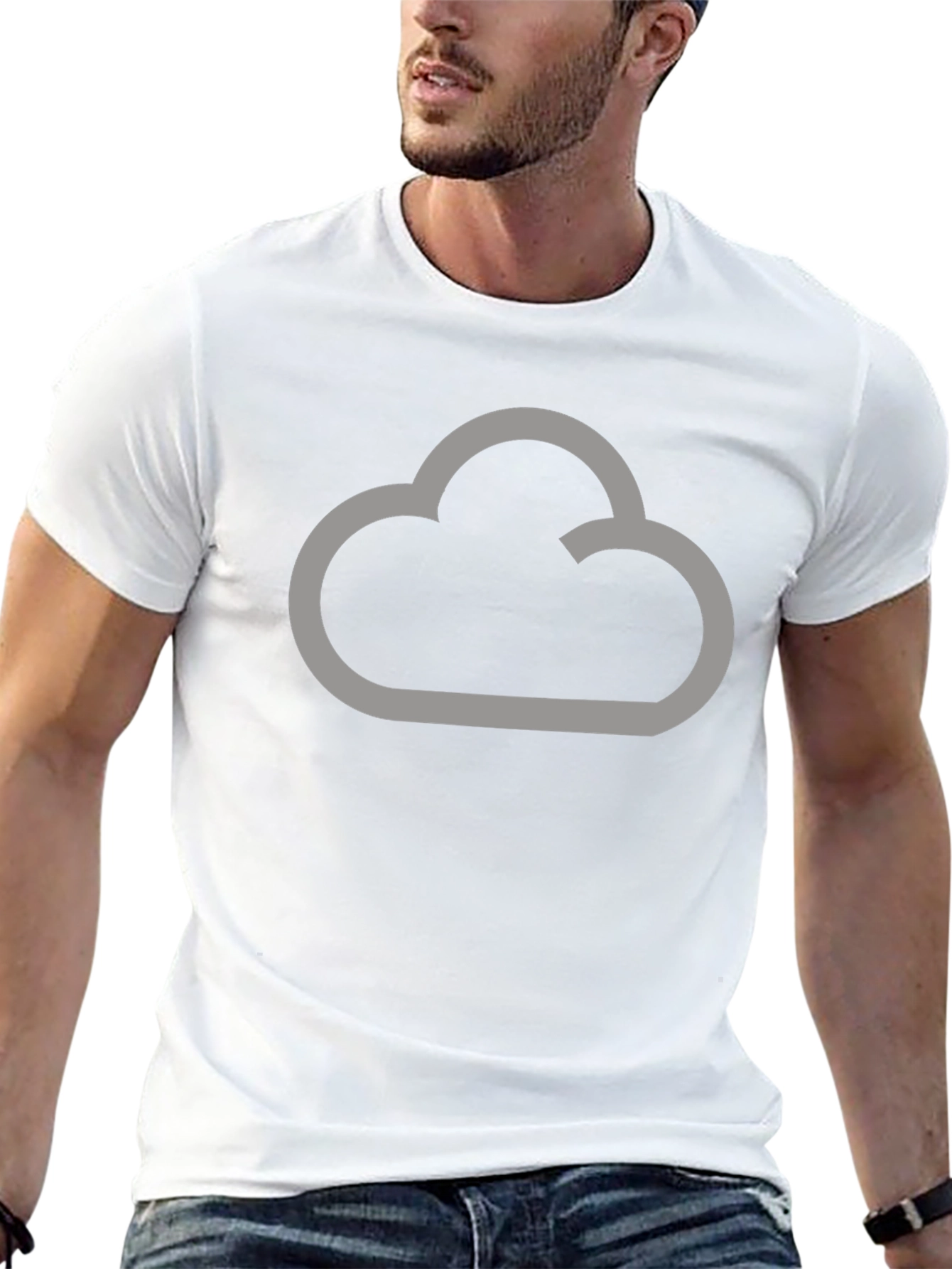 Cloud Graphic T-Shirt - Modern Style