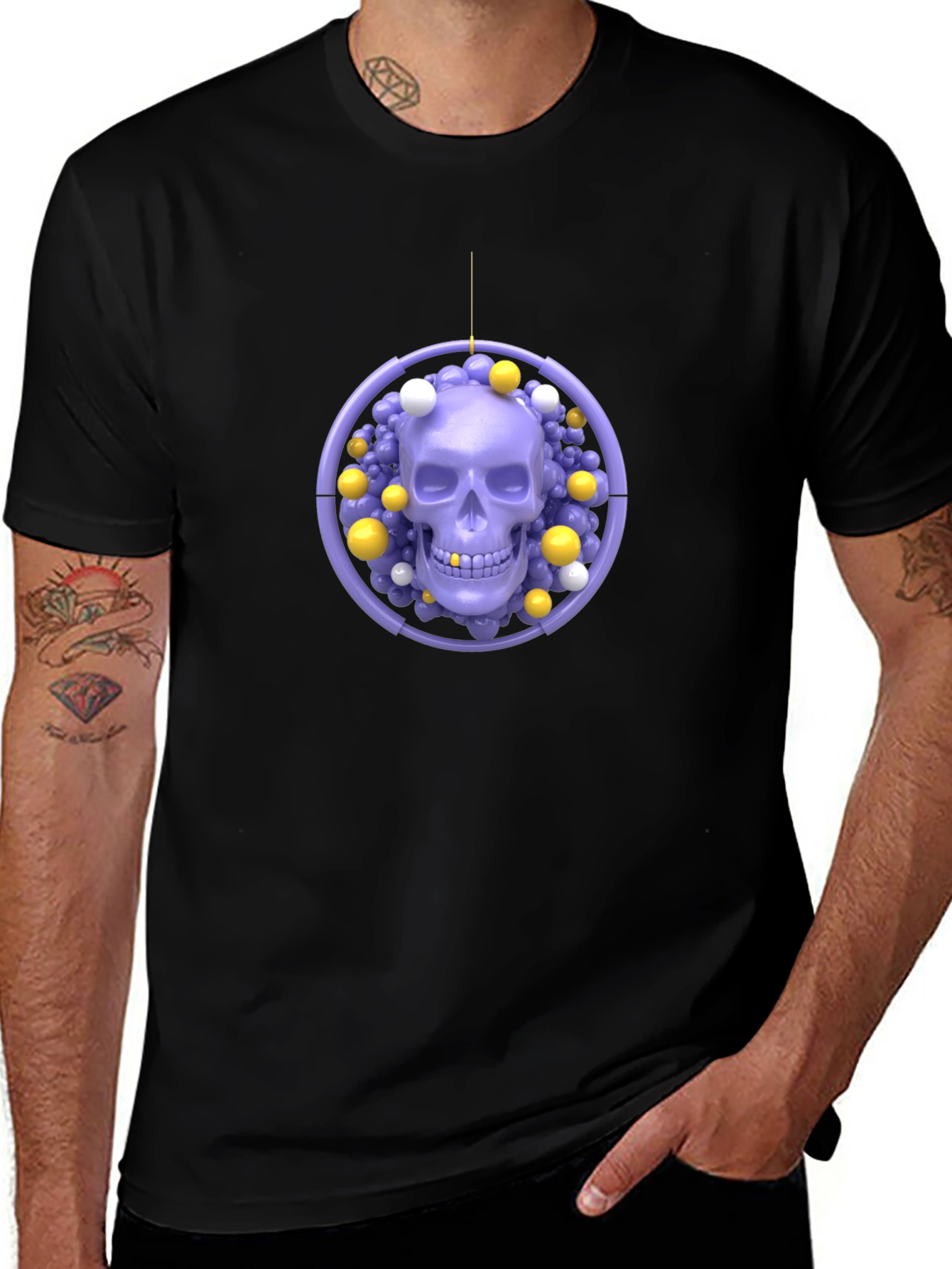 Skull & Orb Graphic Tee - Modern Streetwear