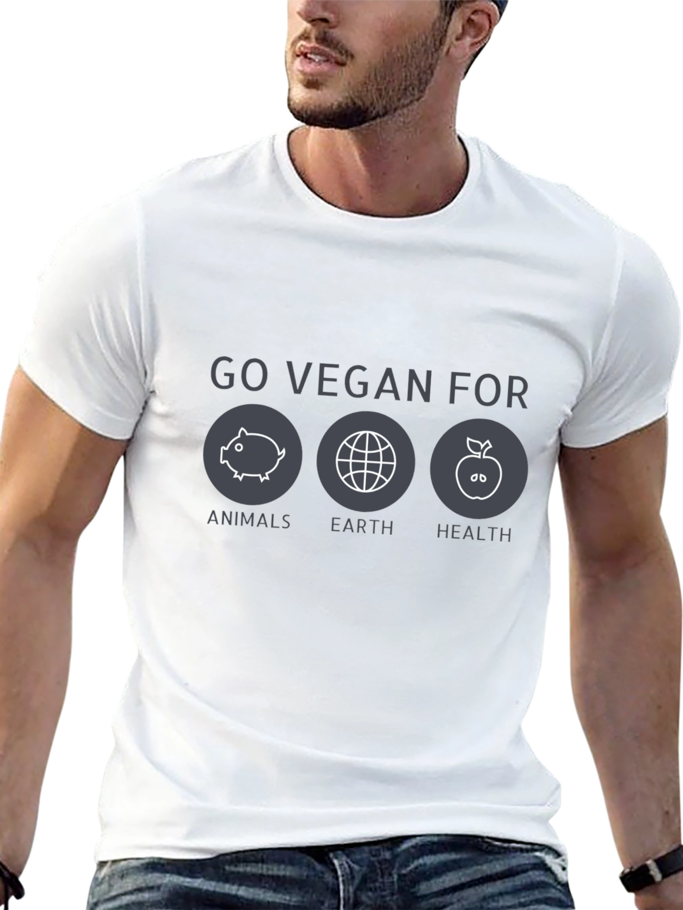 Go Vegan For Animals Earth Health T-Shirt