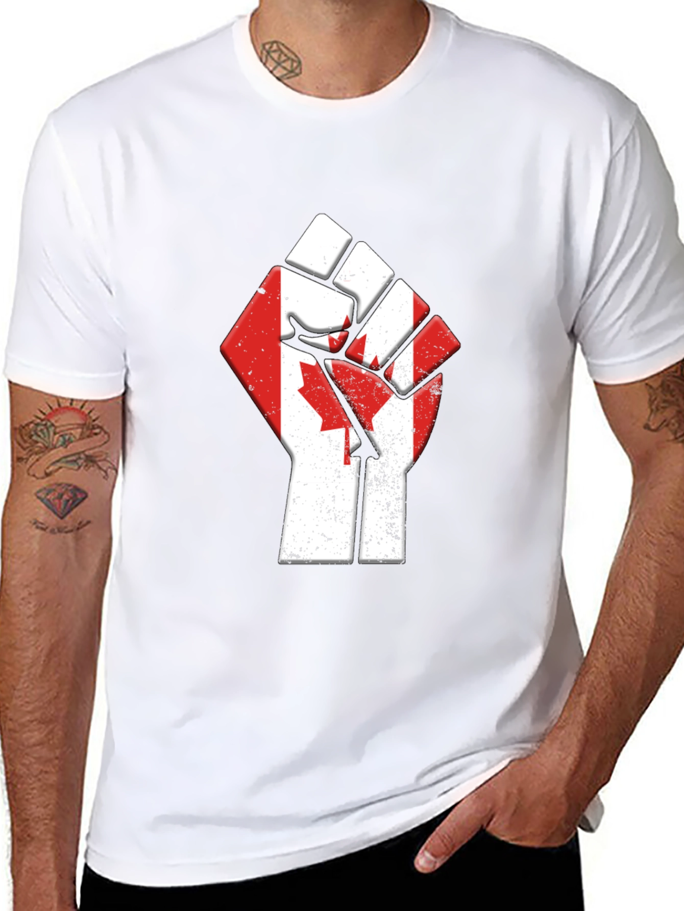 Canadian Fist T-Shirt - Patriotic Pride