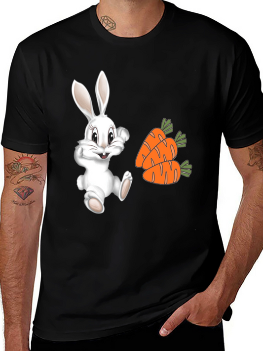 Cute Bunny and Carrot Graphic Tee