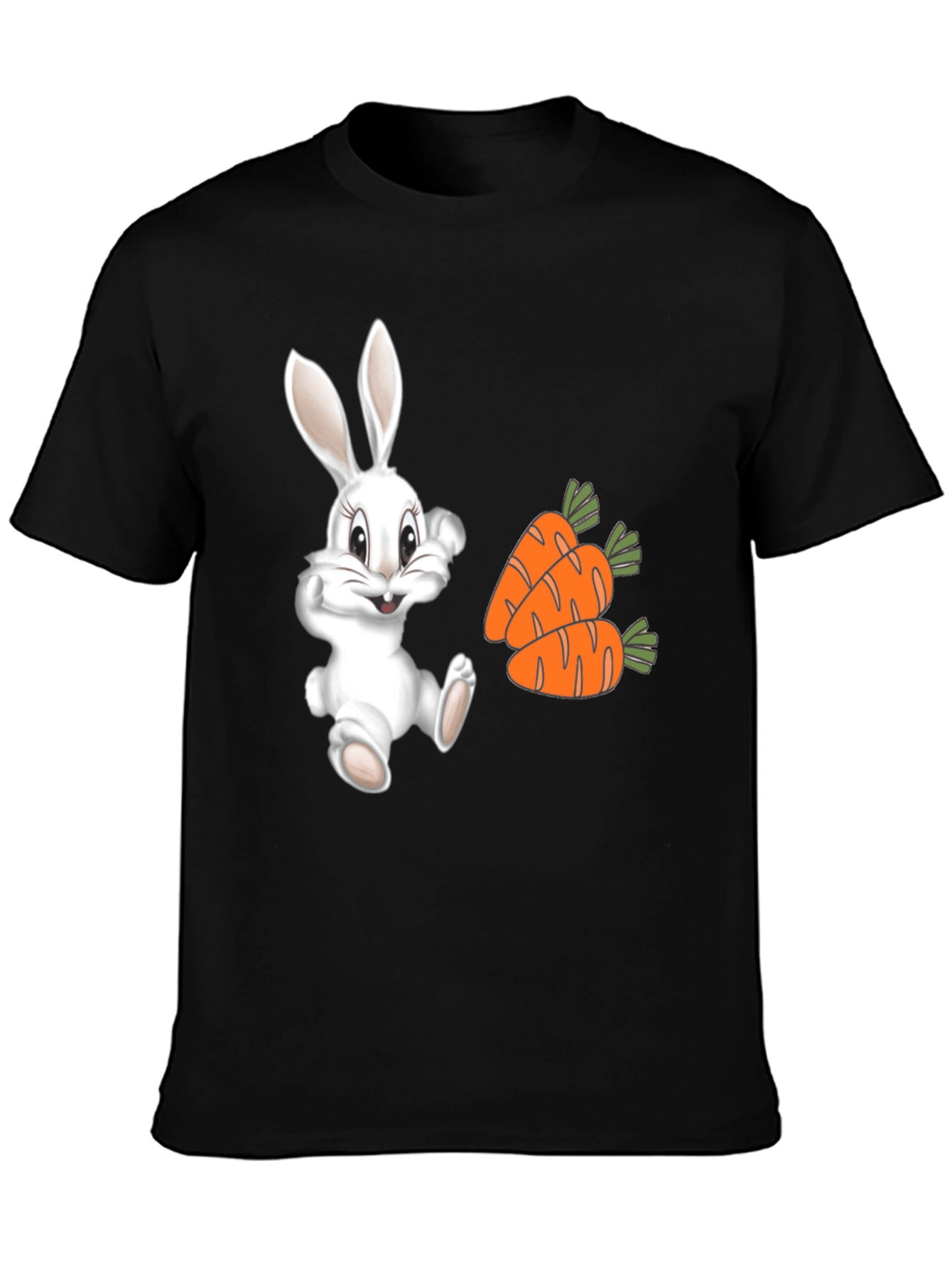 Cute Bunny and Carrot Graphic Tee