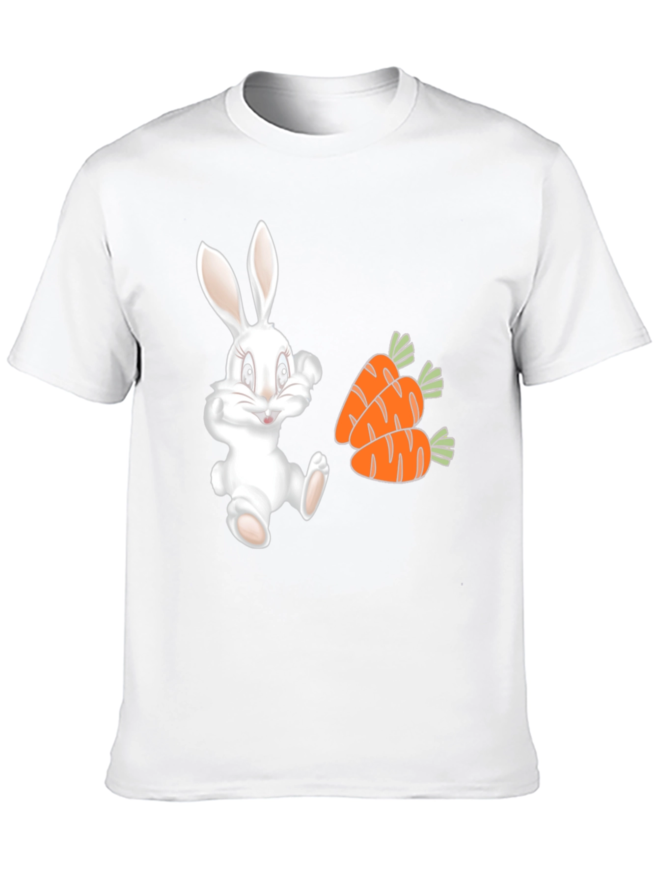 Cute Bunny and Carrot Graphic Tee