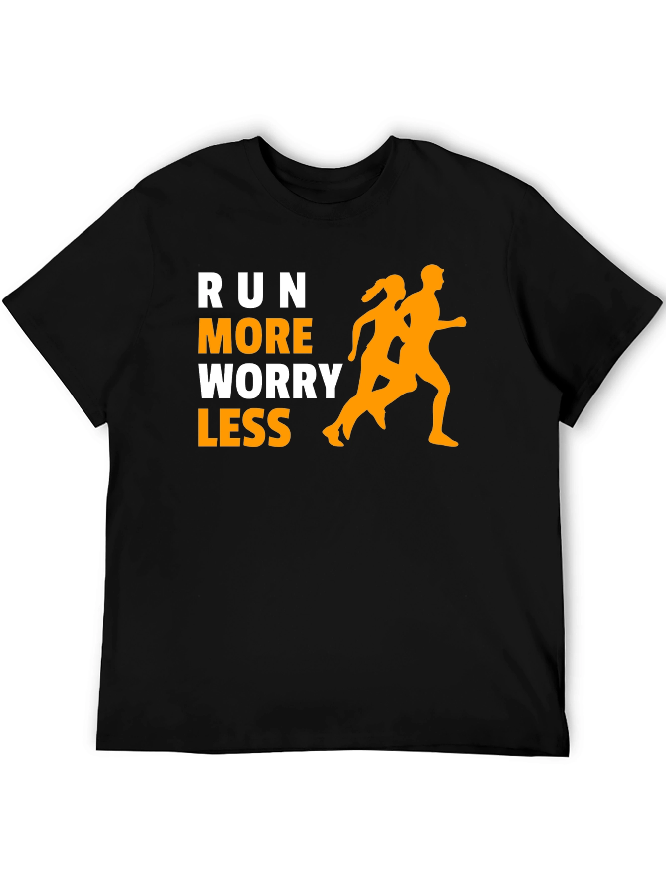 Run More Worry Less Graphic Tee