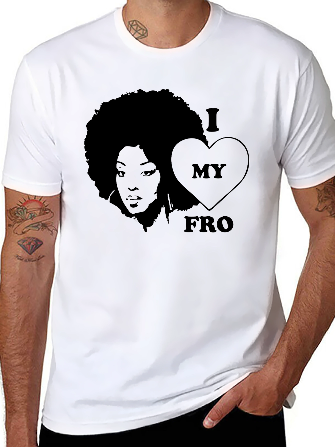 I Love My Fro T-Shirt Black Graphic Tee