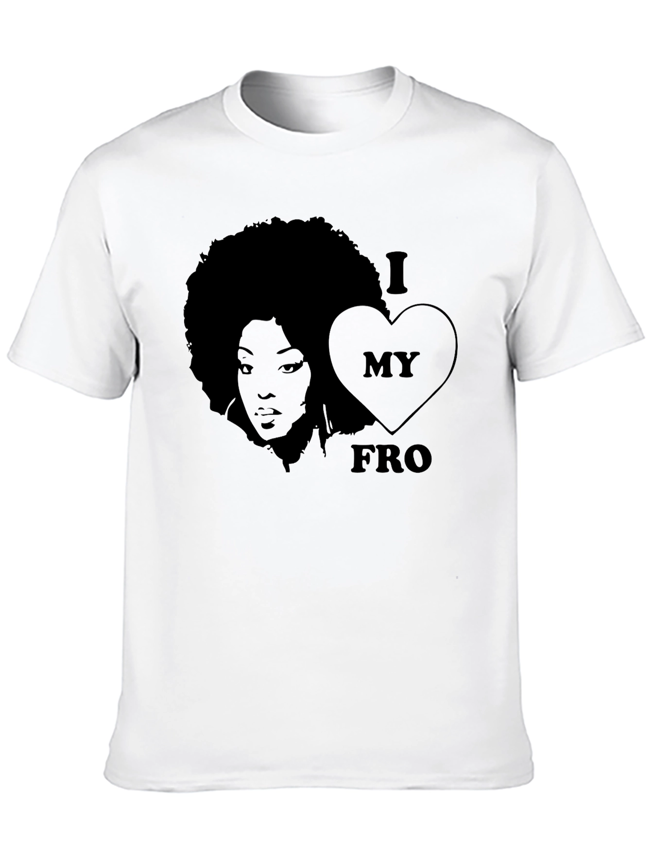 I Love My Fro T-Shirt Black Graphic Tee