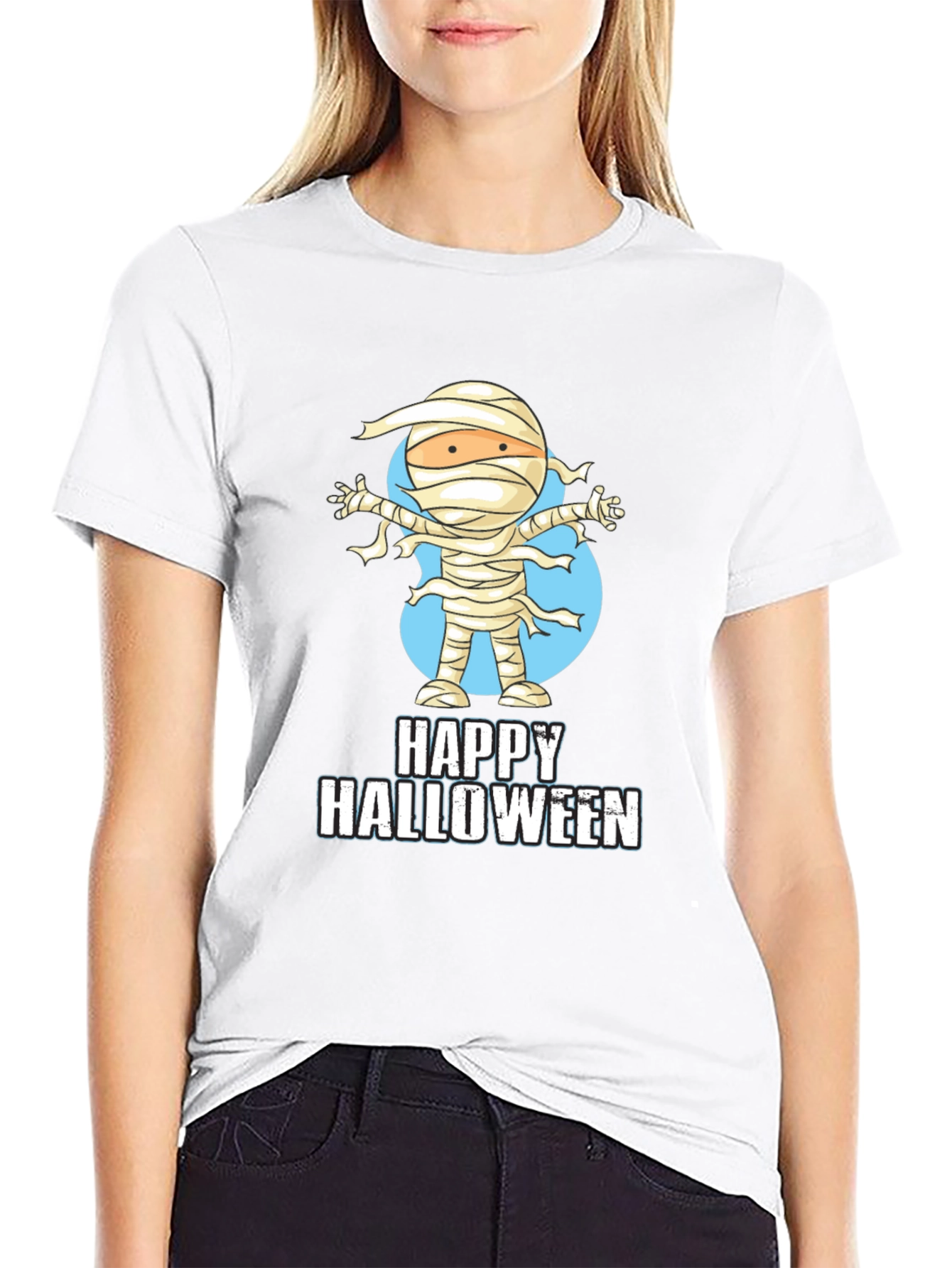 Happy Halloween Mummy Graphic Tee