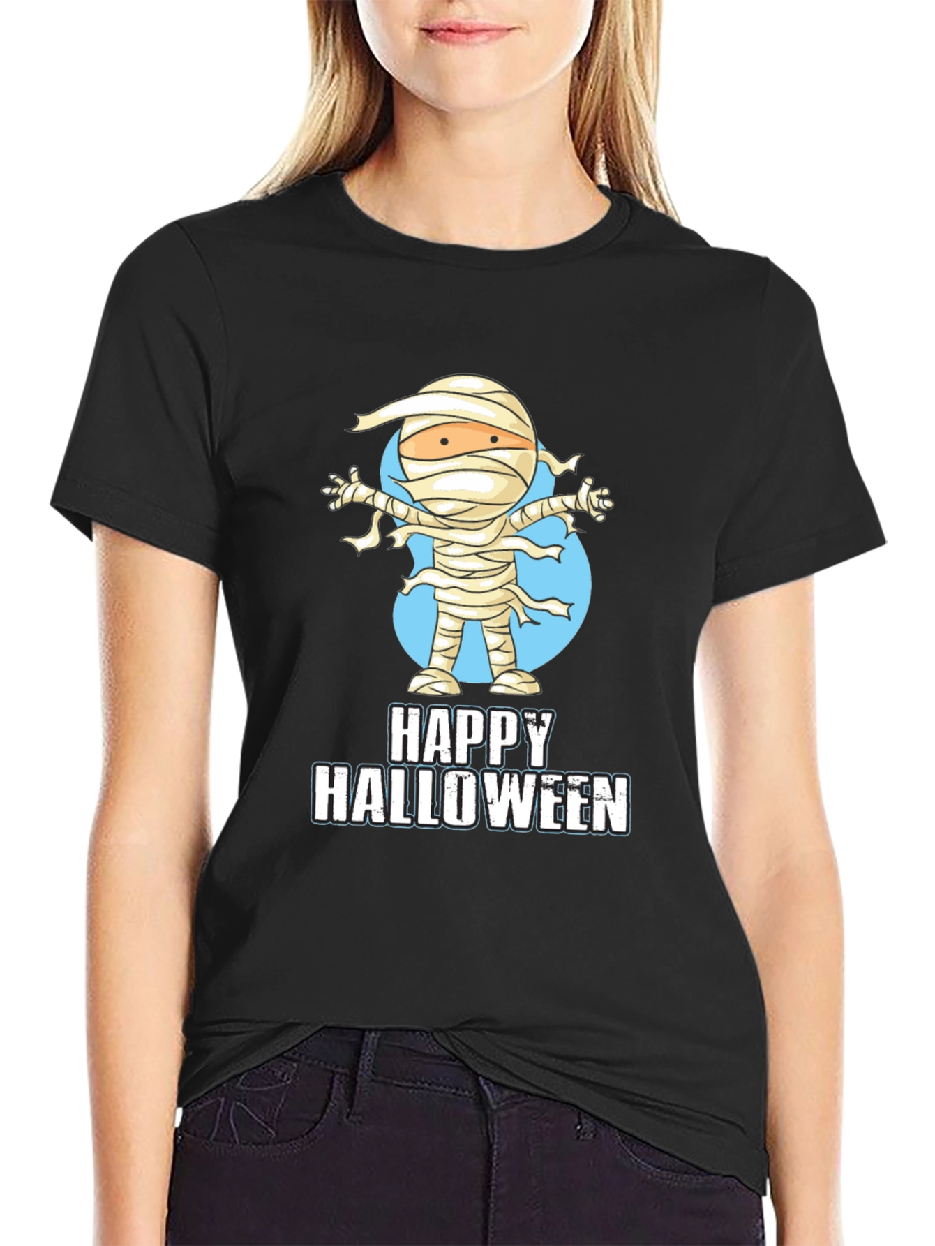 Happy Halloween Mummy Graphic Tee