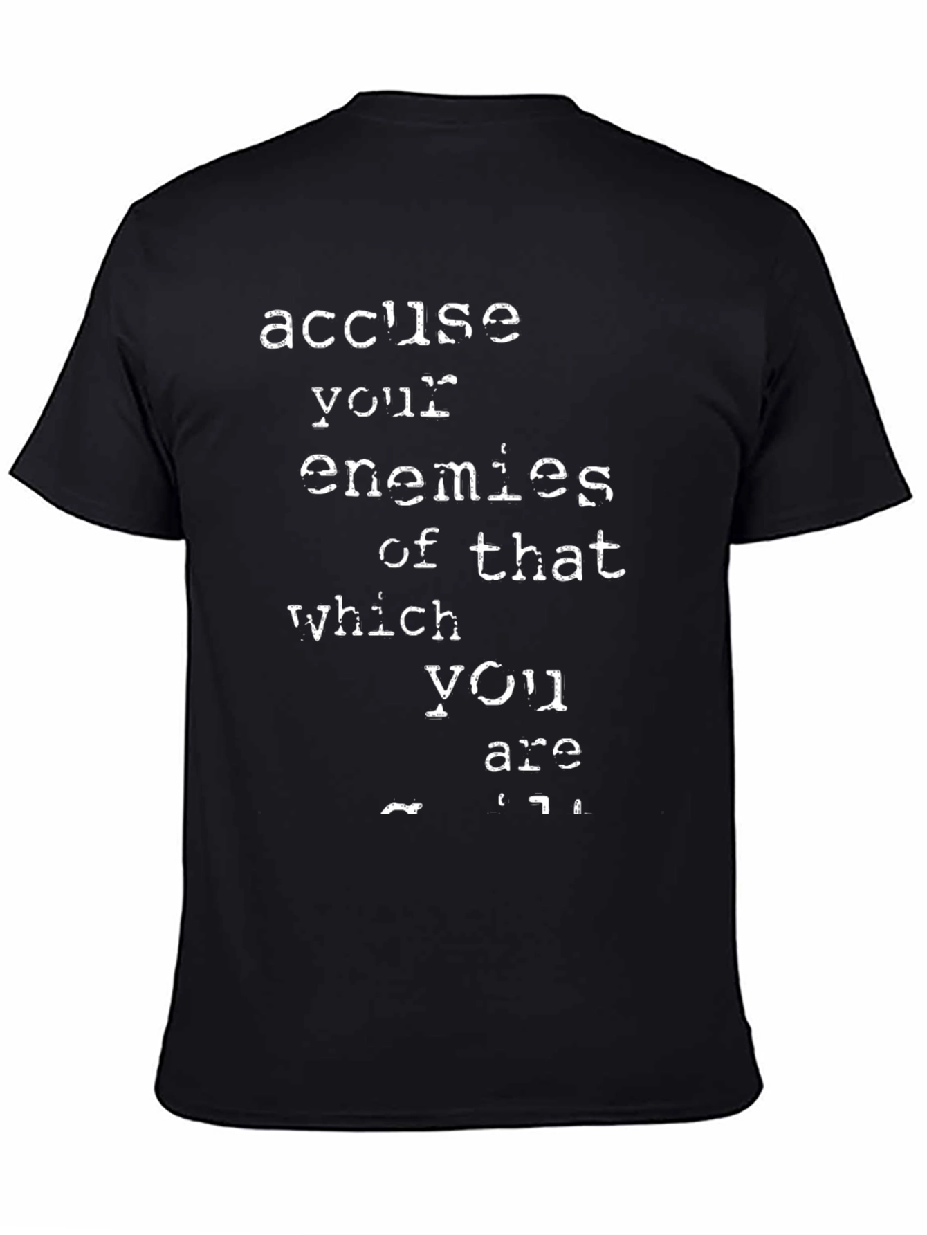 Accuse Your Enemies Graphic Tee - Black
