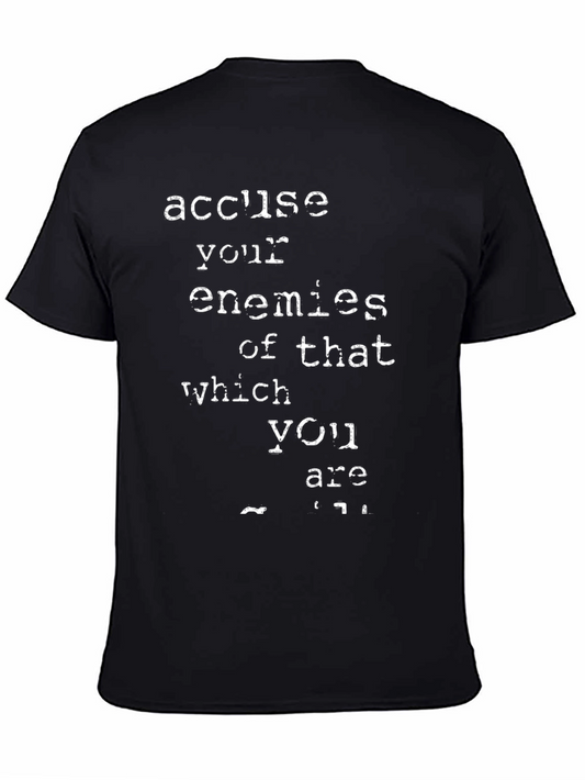 Accuse Your Enemies Graphic Tee - Black