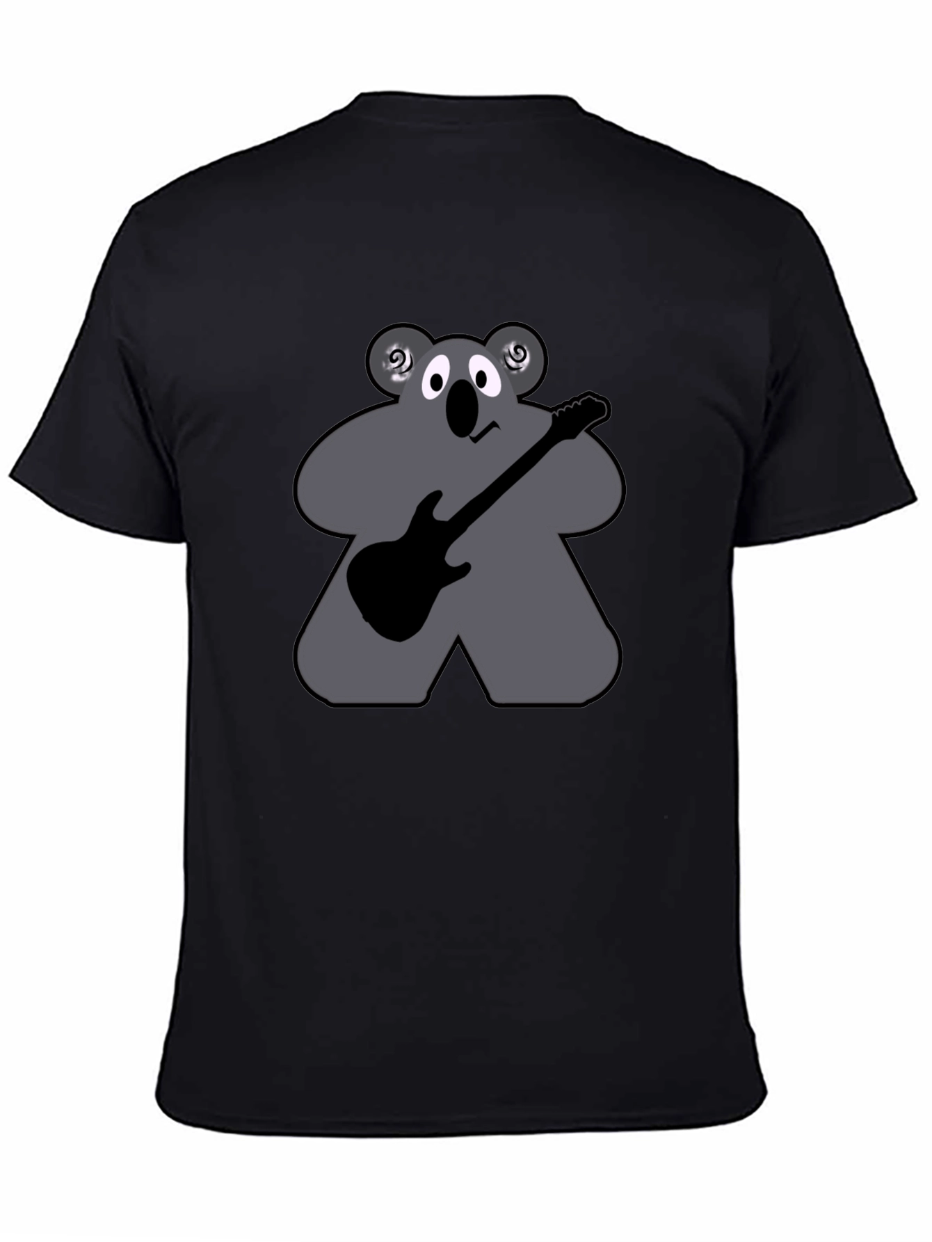 Koala Guitarist T-Shirt - Black Cotton Tee