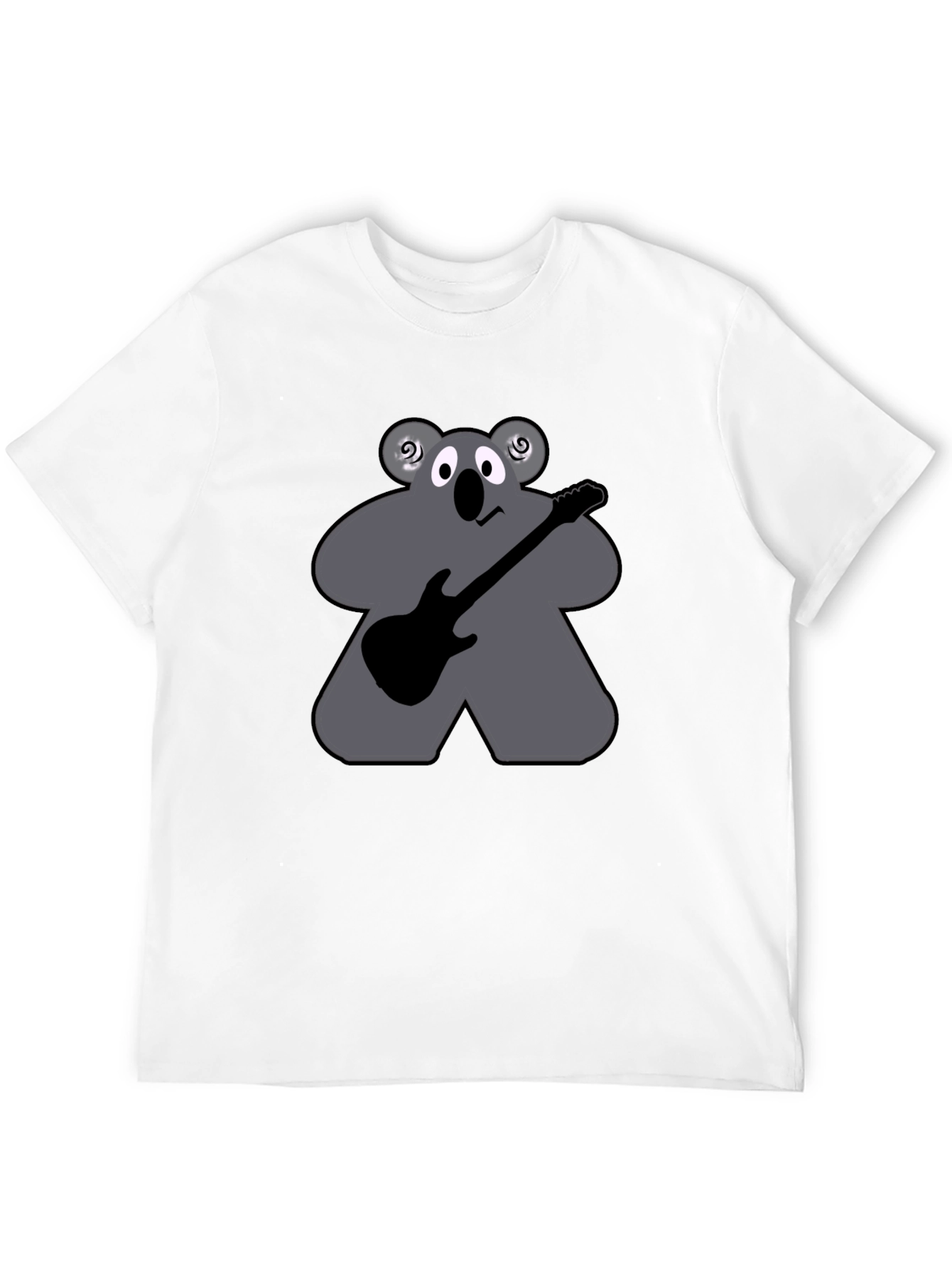Koala Guitarist T-Shirt - Black Cotton Tee