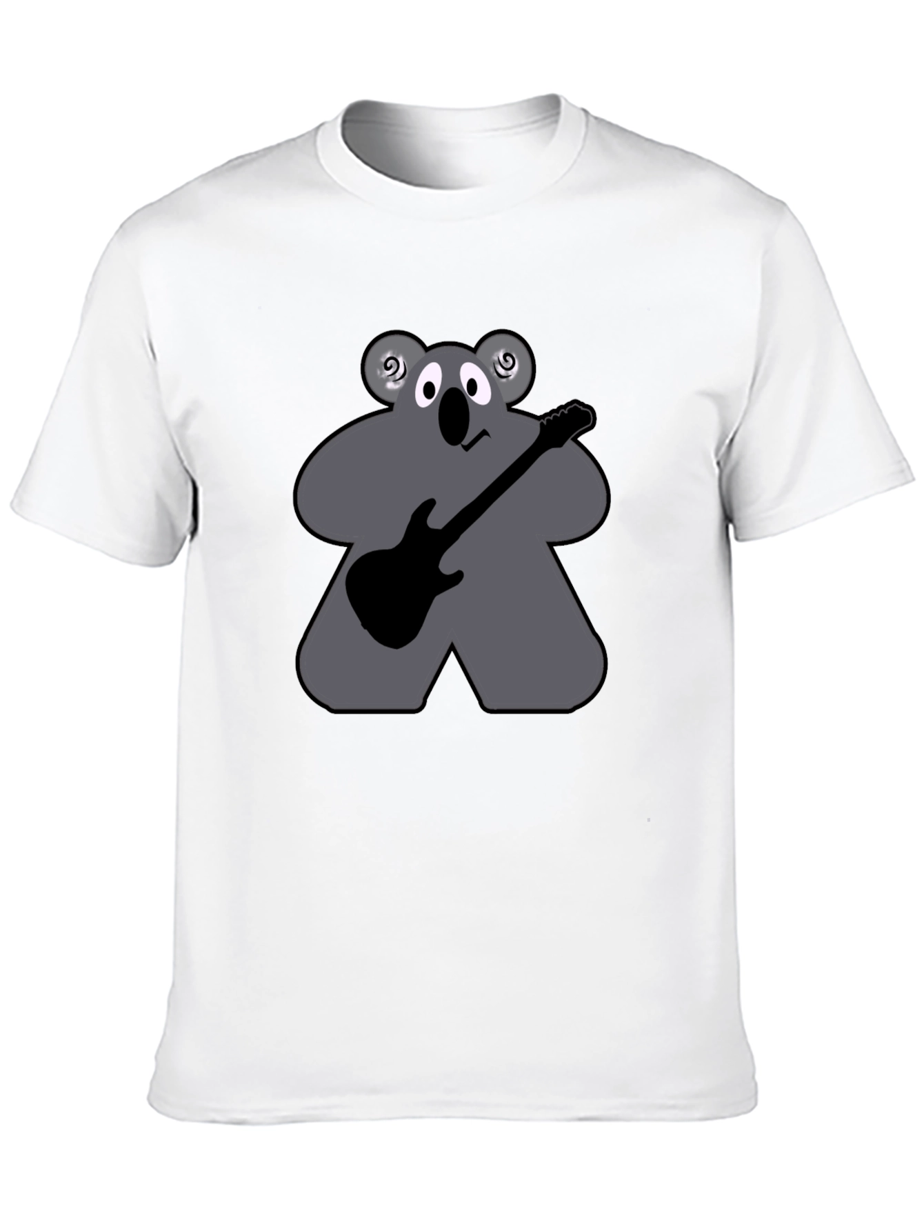 Koala Guitarist T-Shirt - Black Cotton Tee