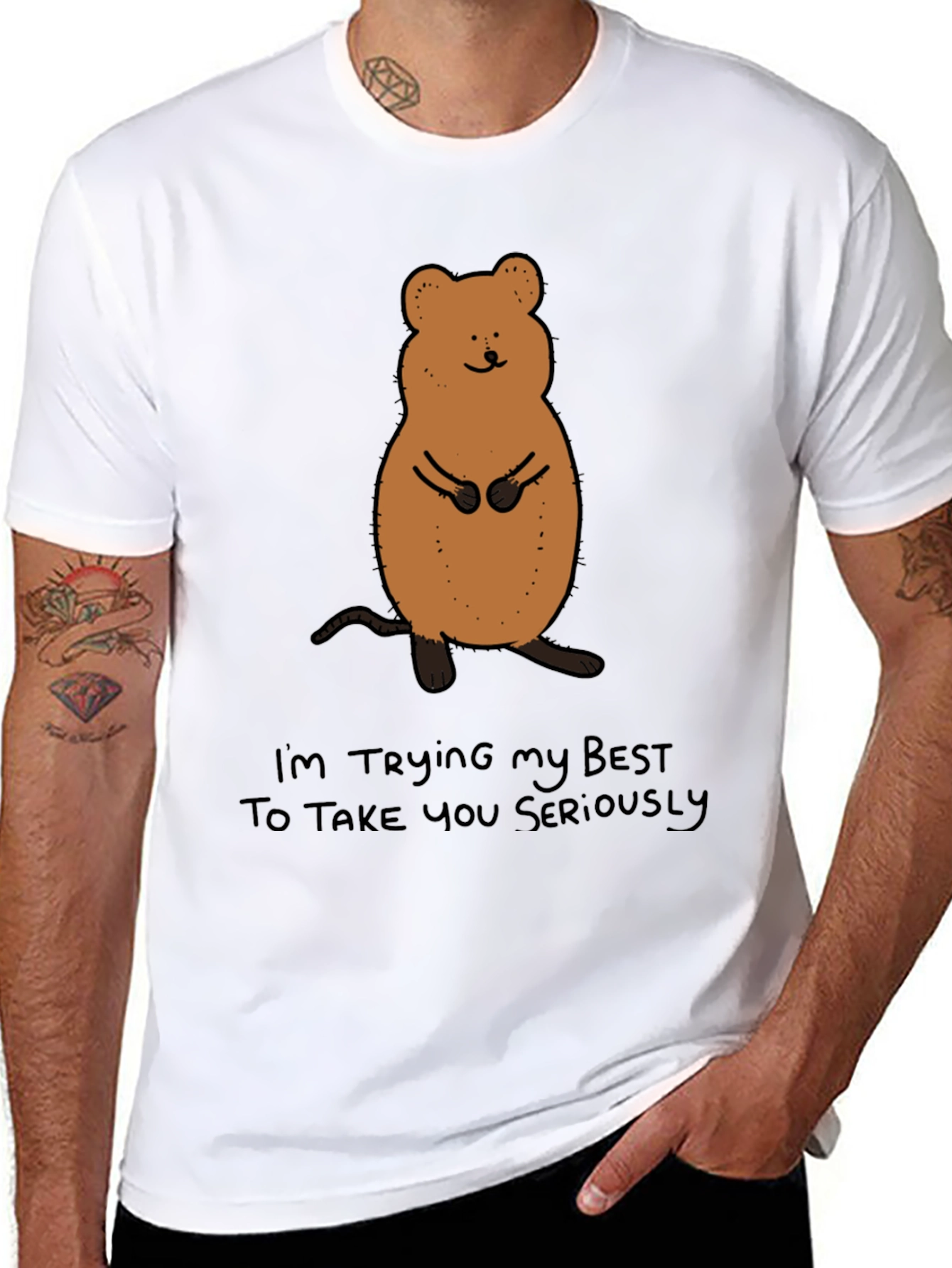 Funny Quokka T-Shirt - Im Trying My Best