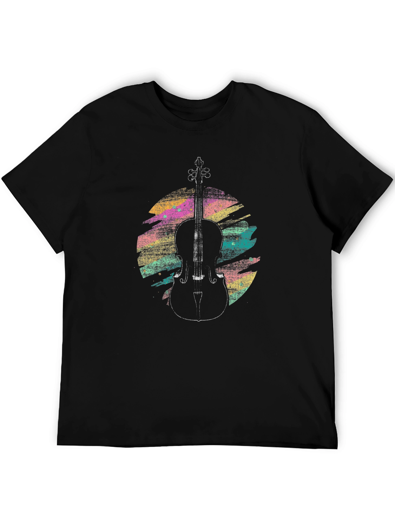 Cello Art Mens Black T-Shirt