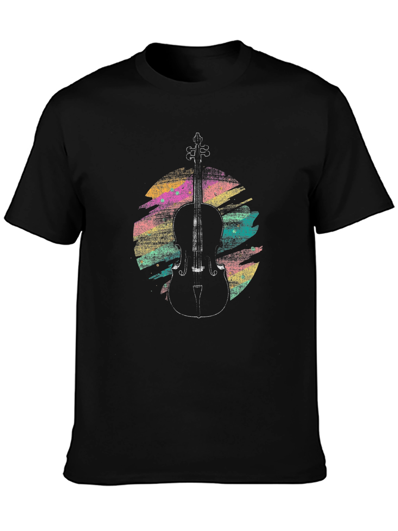Cello Art Mens Black T-Shirt