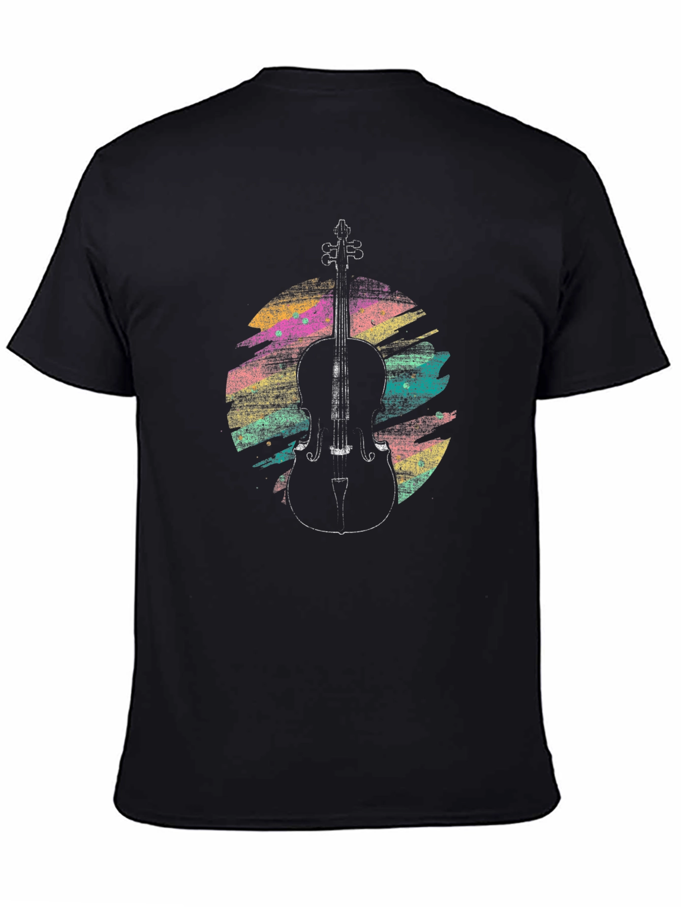 Cello Art Mens Black T-Shirt