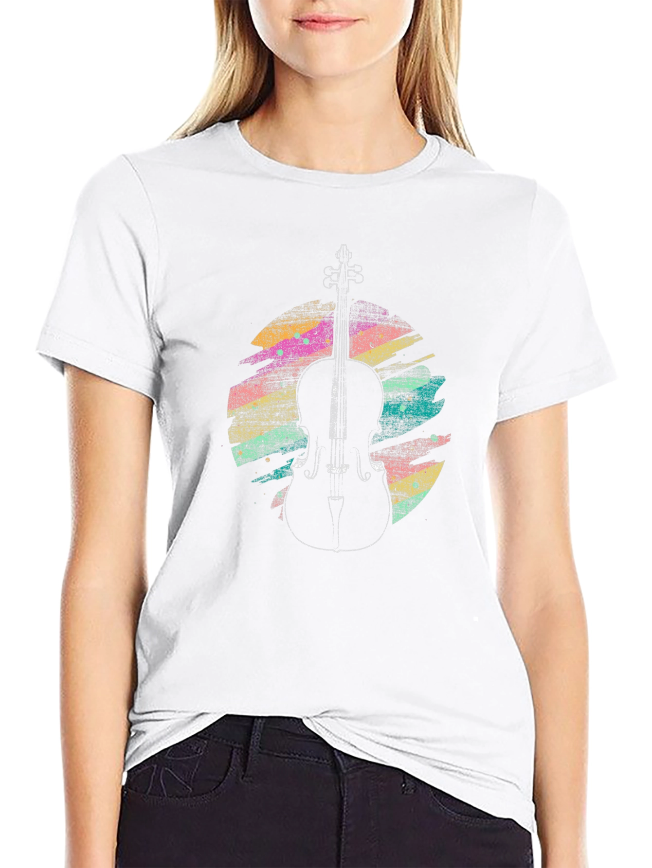 Cello Art Mens Black T-Shirt