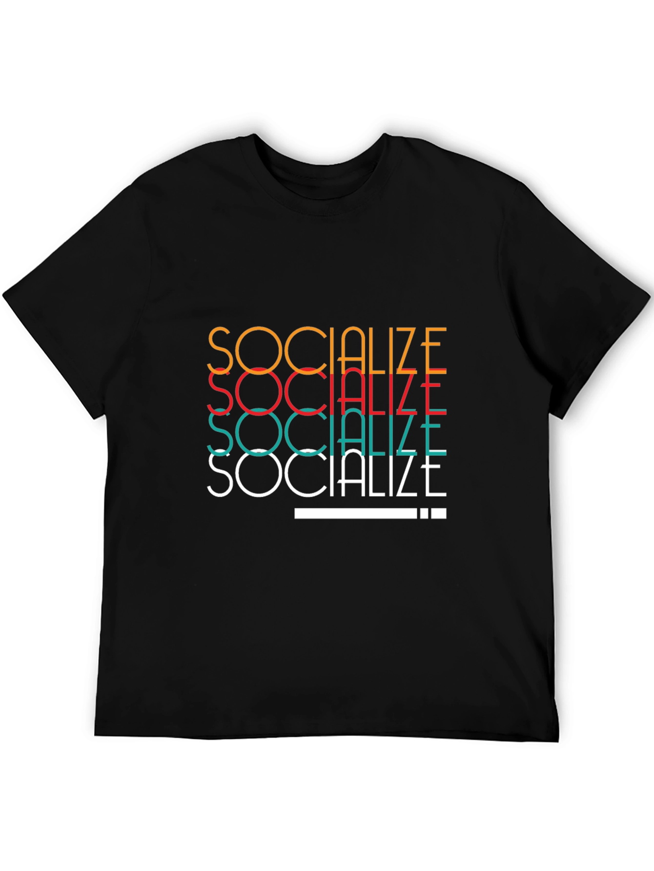 Socialize Graphic Tee - Trendy Cotton T-Shirt