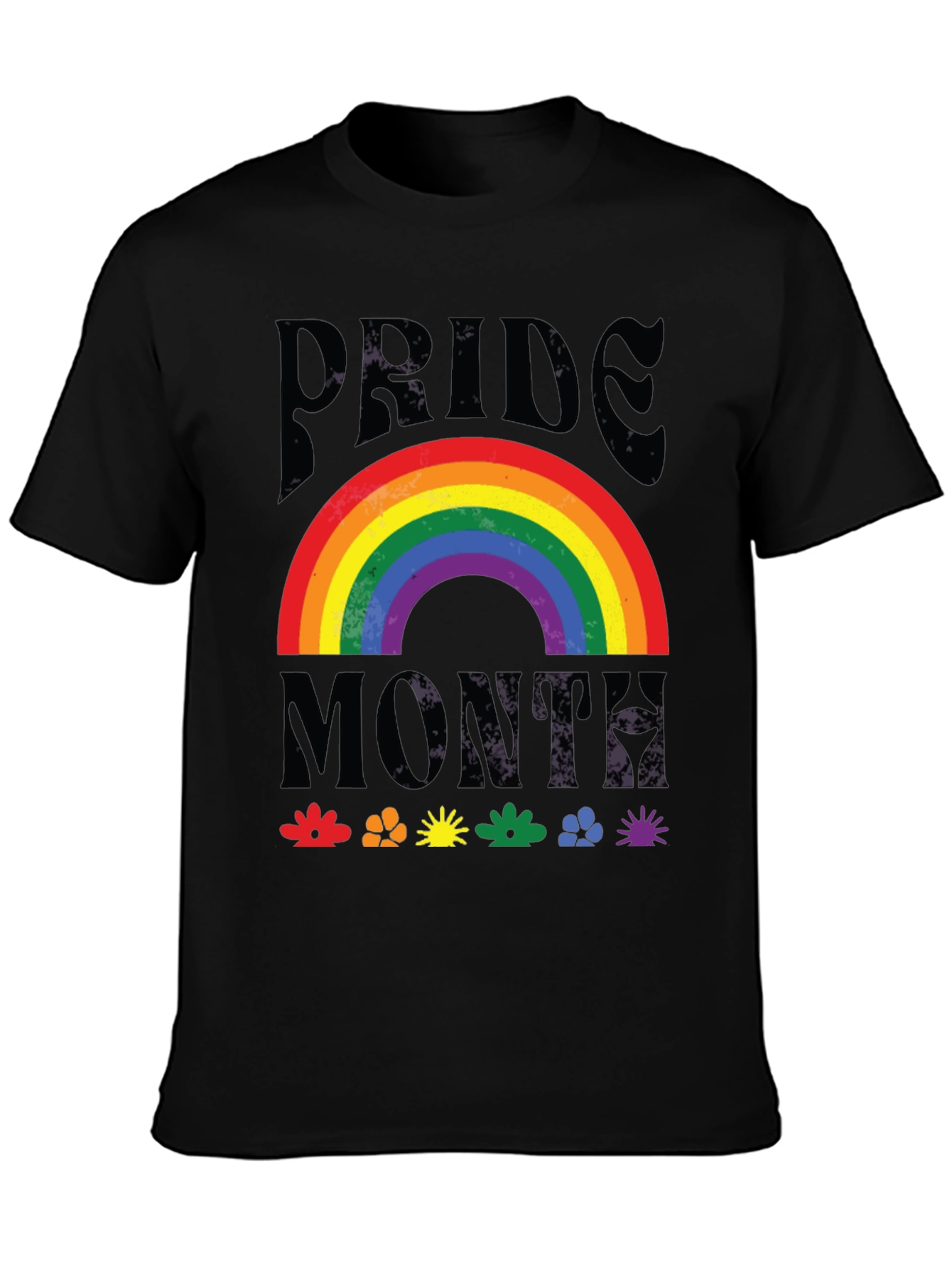 Pride Month Rainbow Graphic T-Shirt