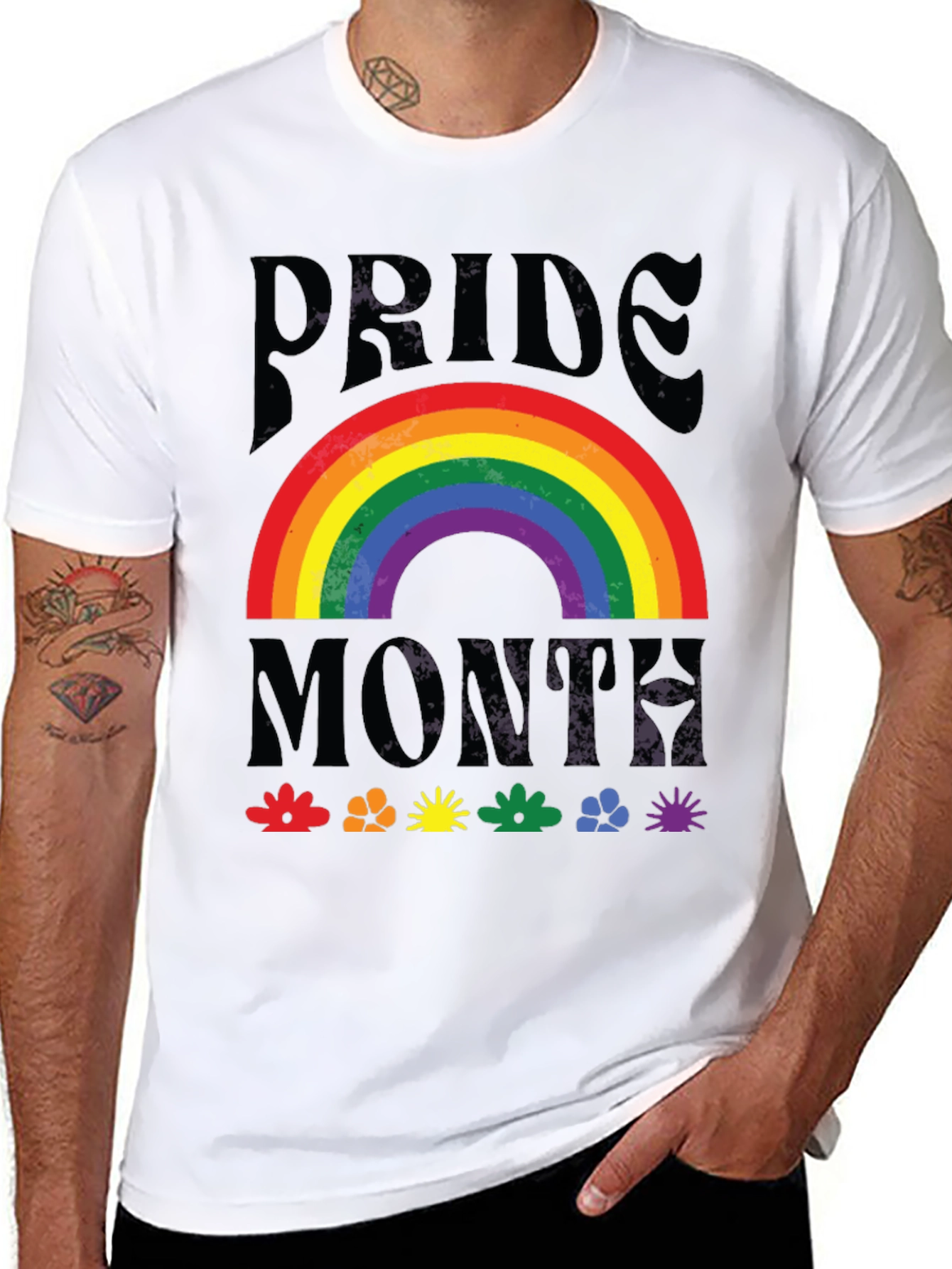 Pride Month Rainbow Graphic T-Shirt