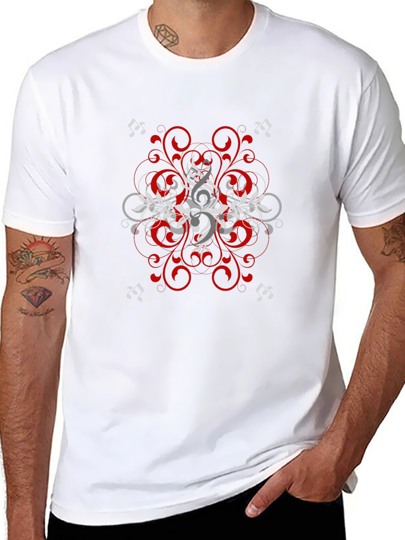 Stylish Black Tee with Abstract Graphic Design