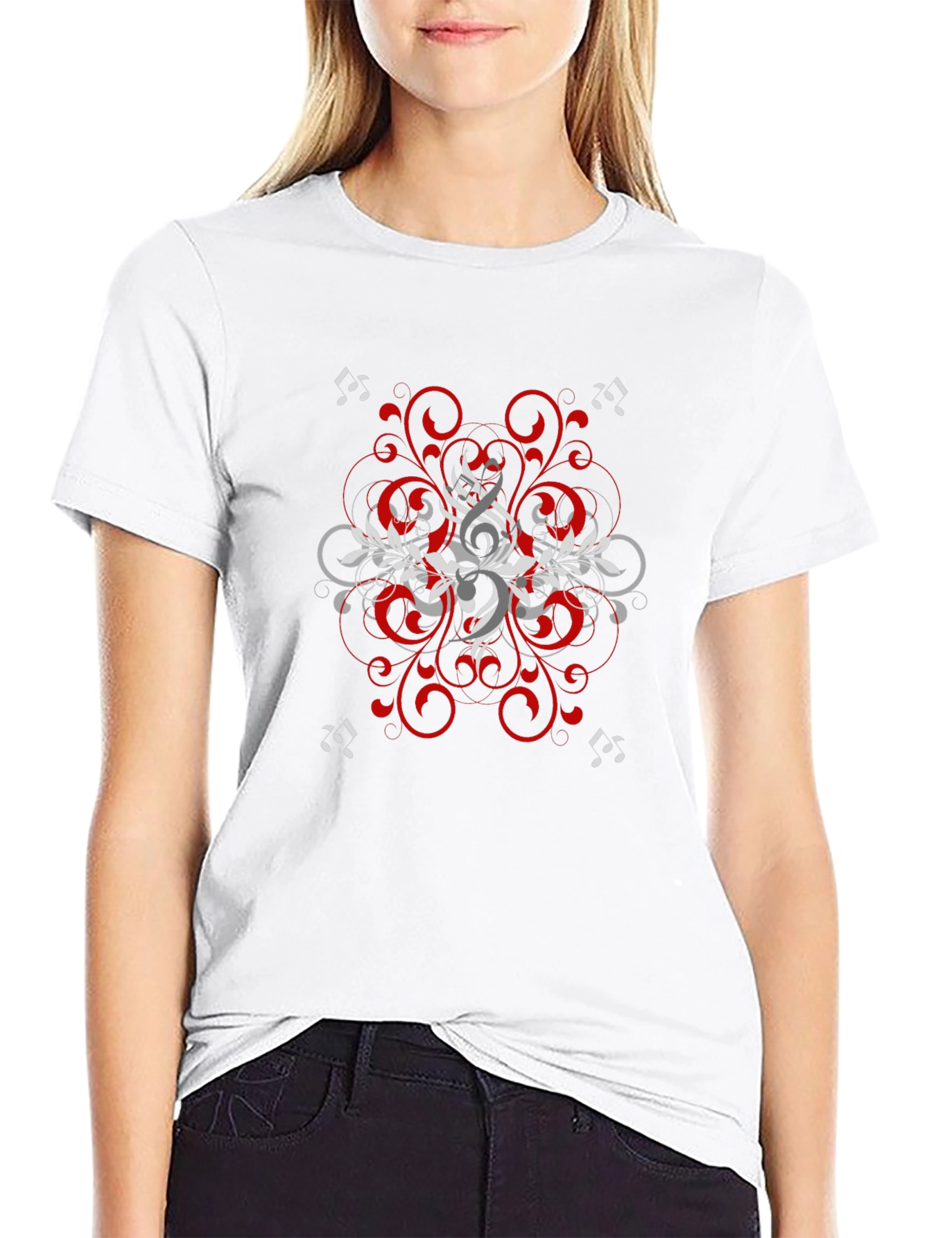 Stylish Black Tee with Abstract Graphic Design