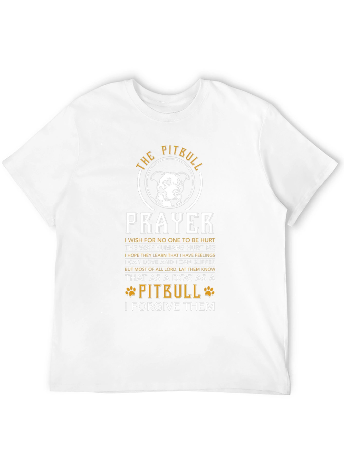 Pitbull Prayer Black Graphic T-Shirt