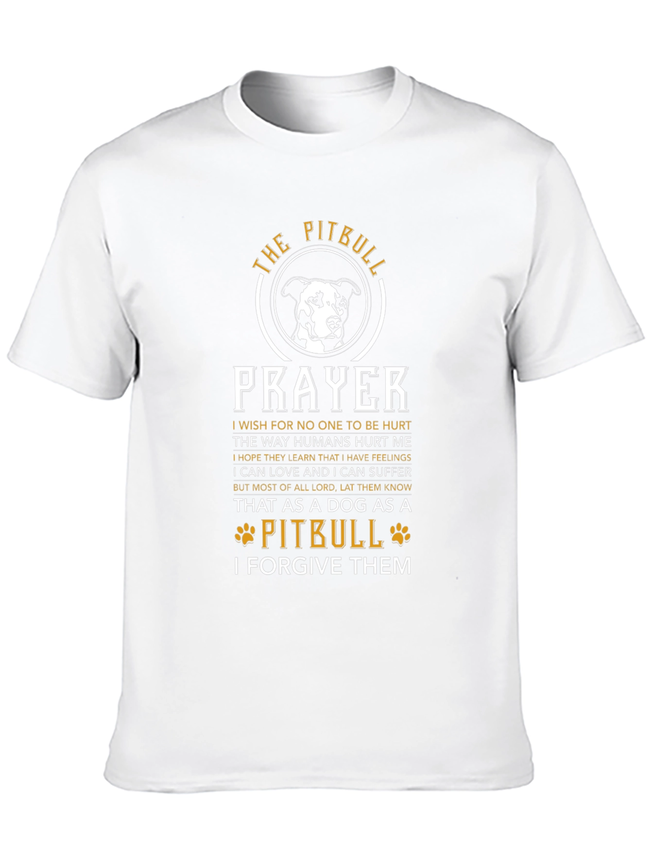 Pitbull Prayer Black Graphic T-Shirt