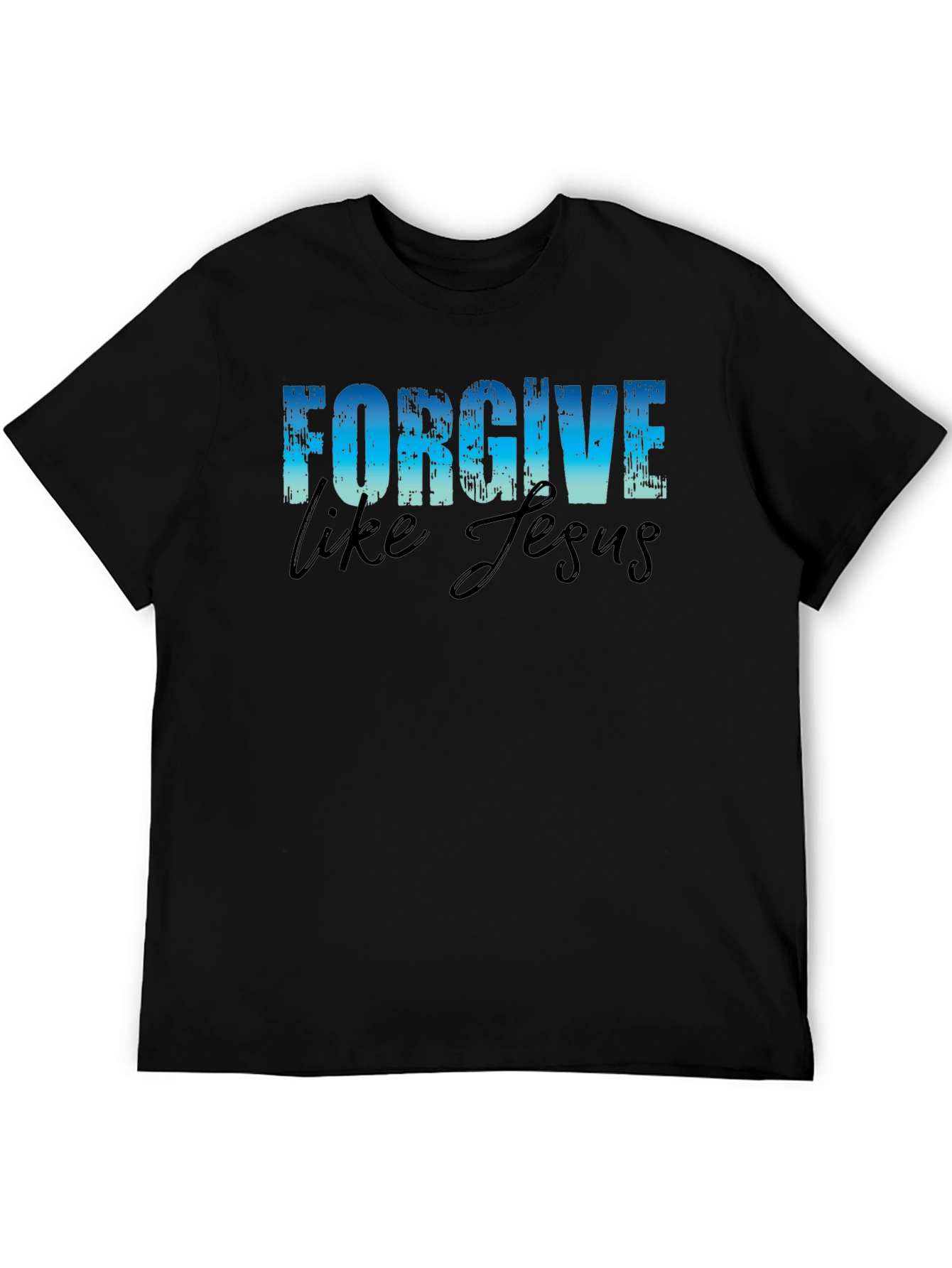 Forgive Like Jesus Black Graphic T-Shirt