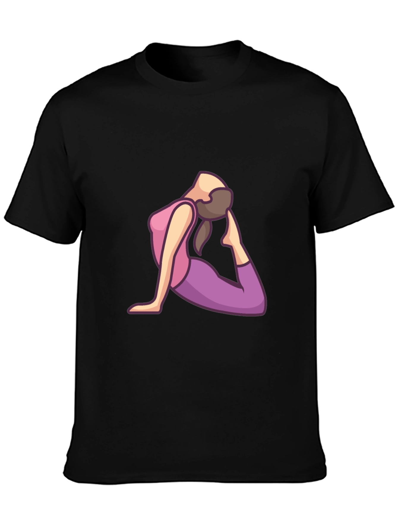 Yoga Pose Graphic Print Mens T-Shirt