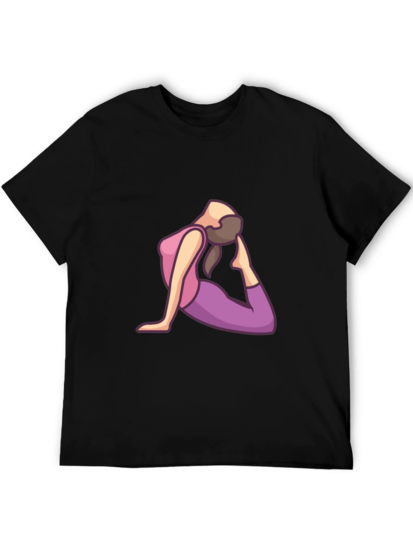 Yoga Pose Graphic Print Mens T-Shirt