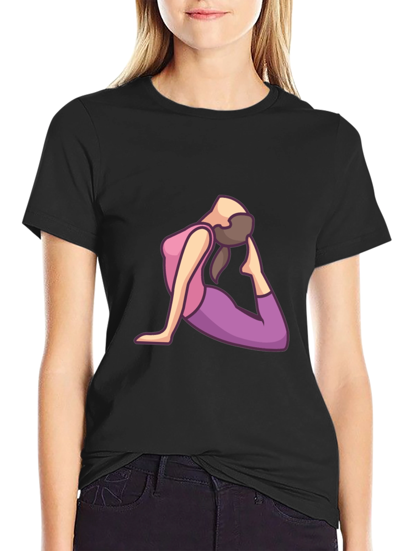 Yoga Pose Graphic Print Mens T-Shirt