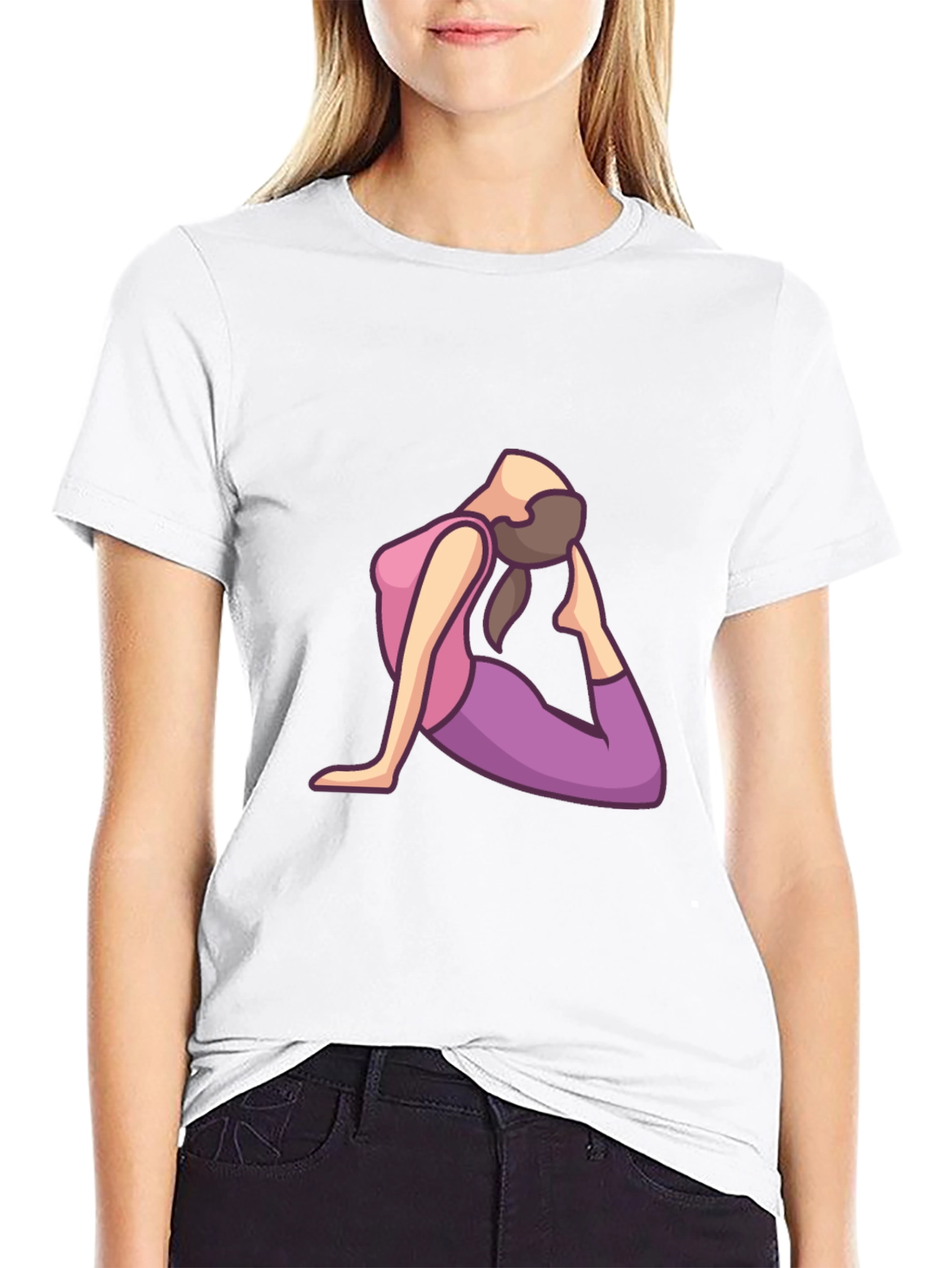 Yoga Pose Graphic Print Mens T-Shirt