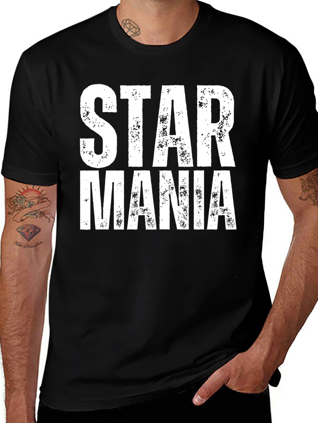 Star Mania Black T-Shirt