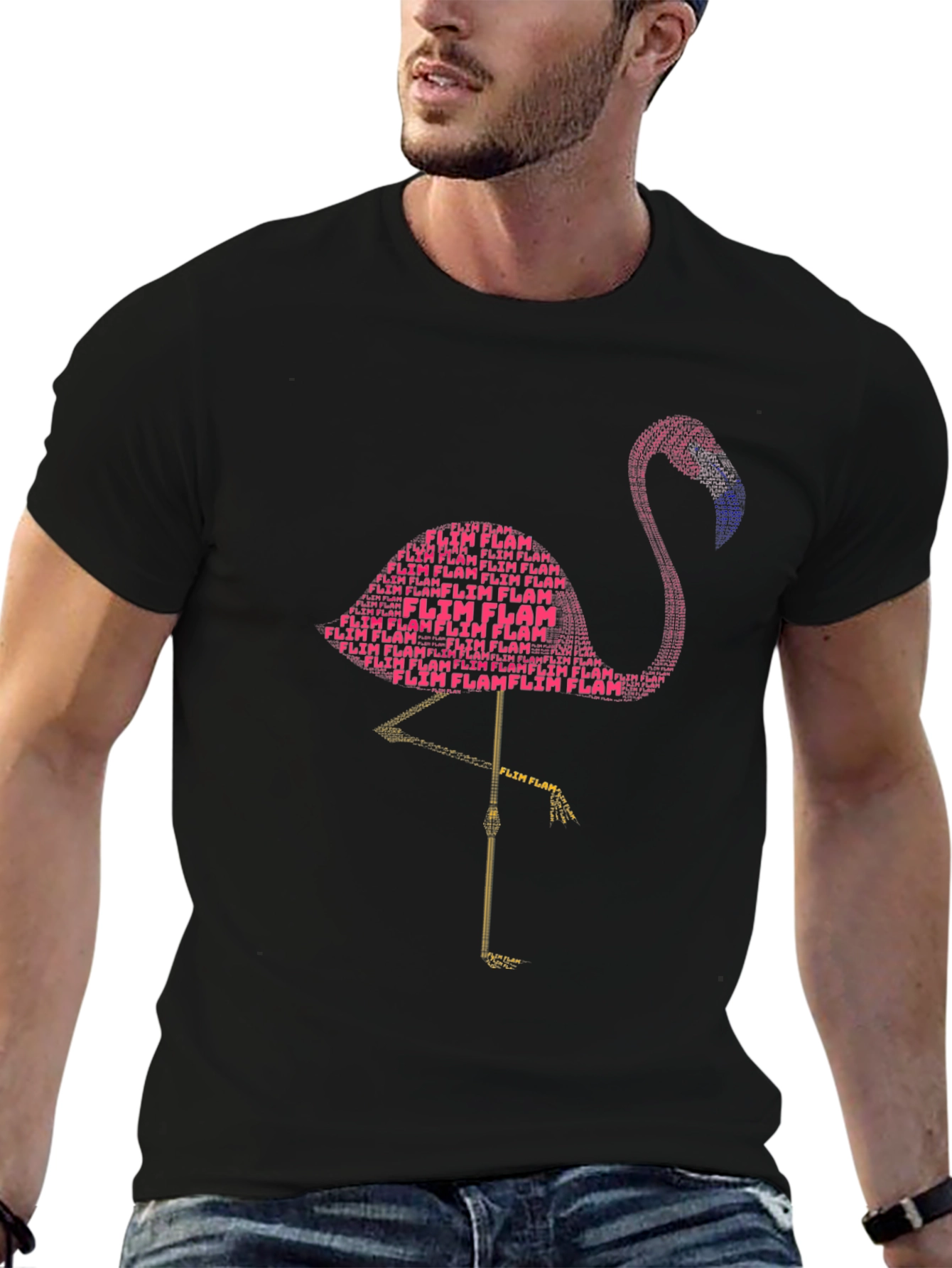 Flamingo Word Art T-Shirt