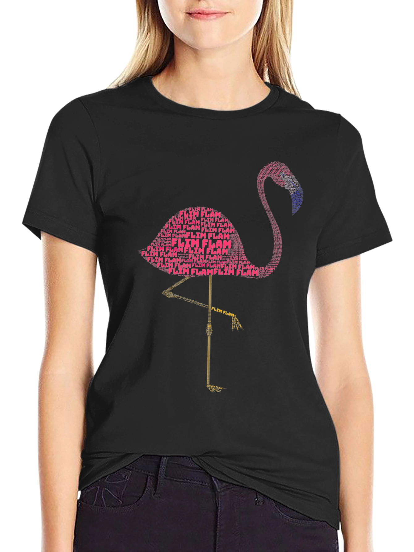 Flamingo Word Art T-Shirt