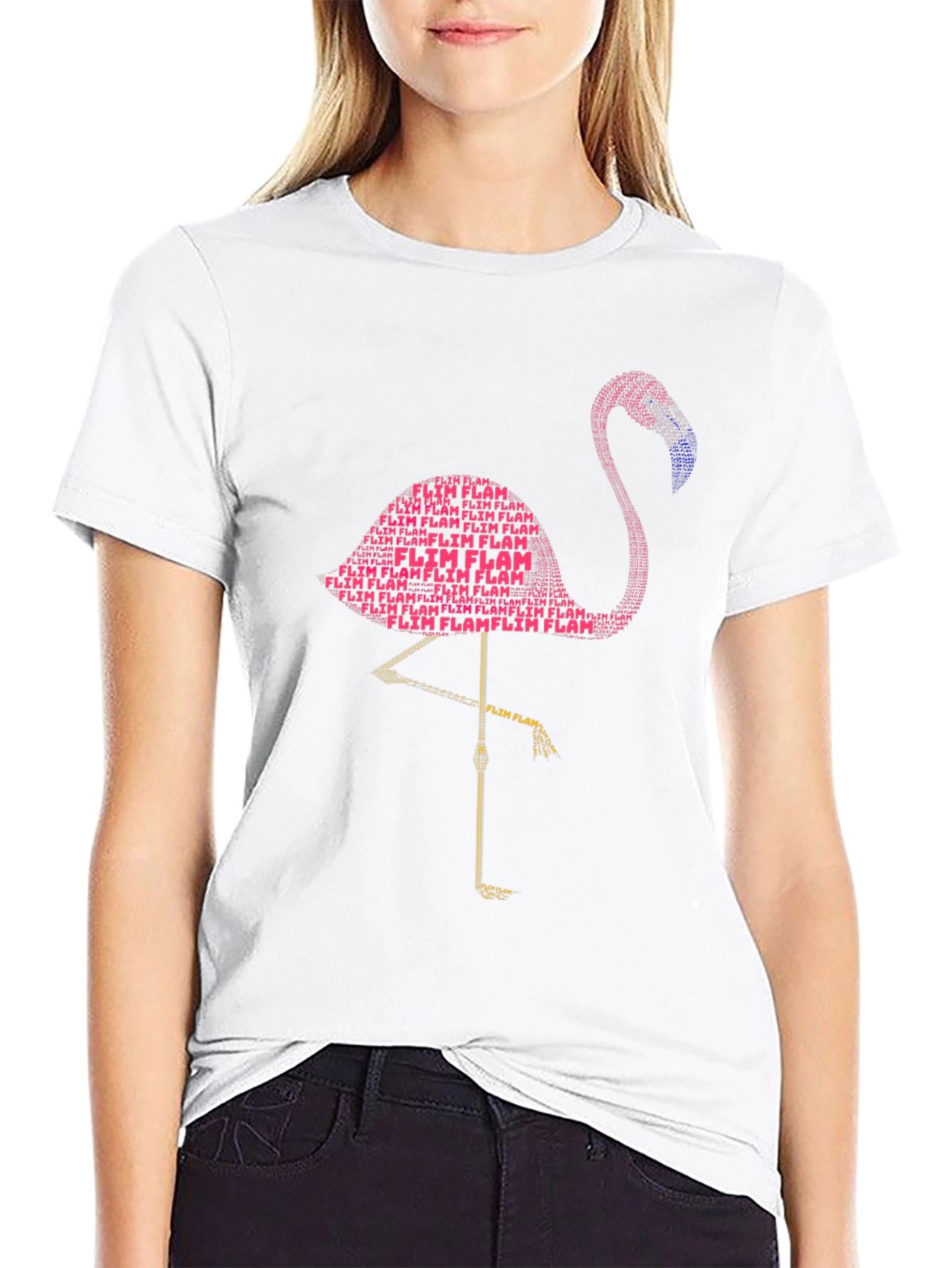 Flamingo Word Art T-Shirt