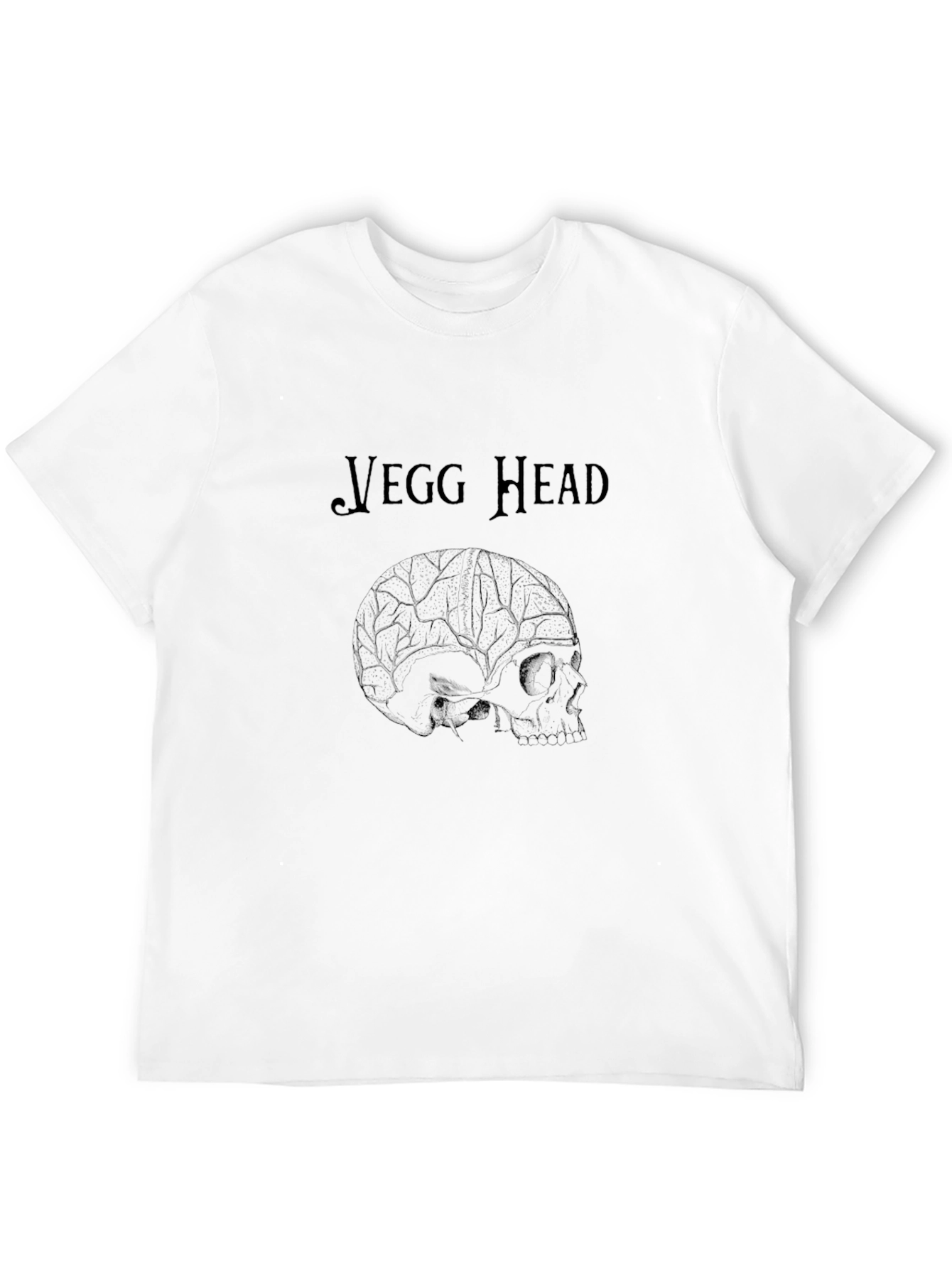 Veg Head Graphic Tee - Black Skull T-Shirt