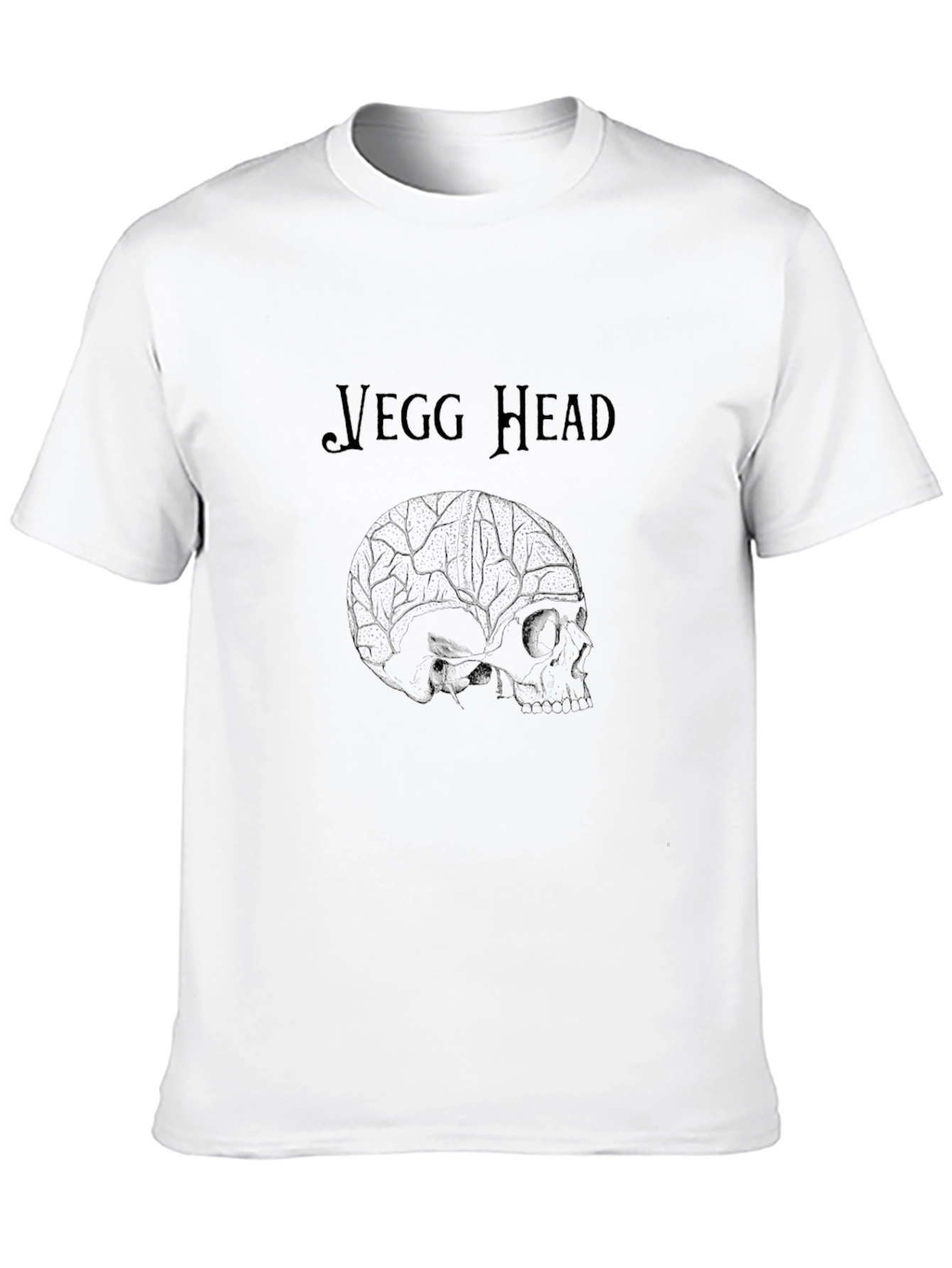 Veg Head Graphic Tee - Black Skull T-Shirt