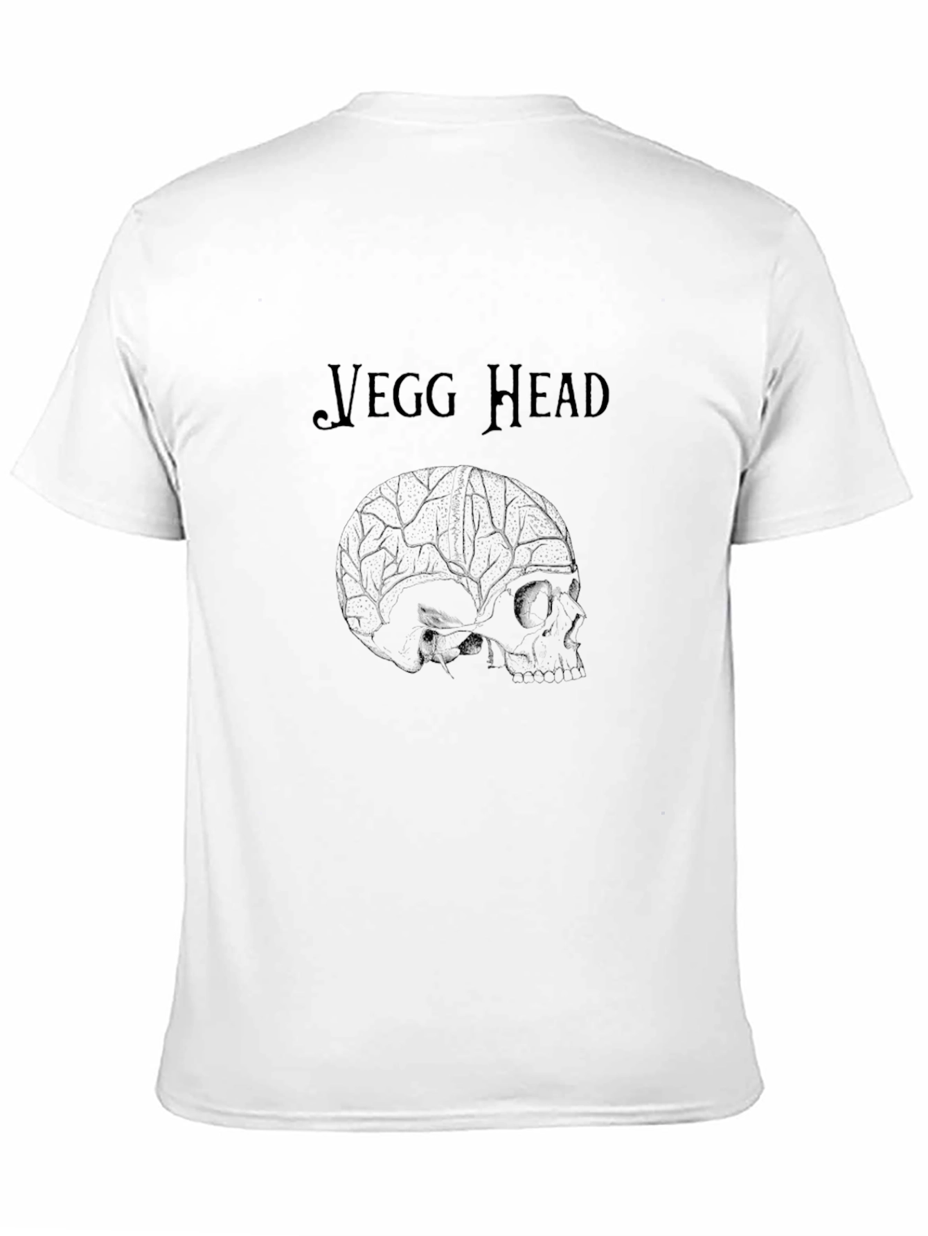 Veg Head Graphic Tee - Black Skull T-Shirt