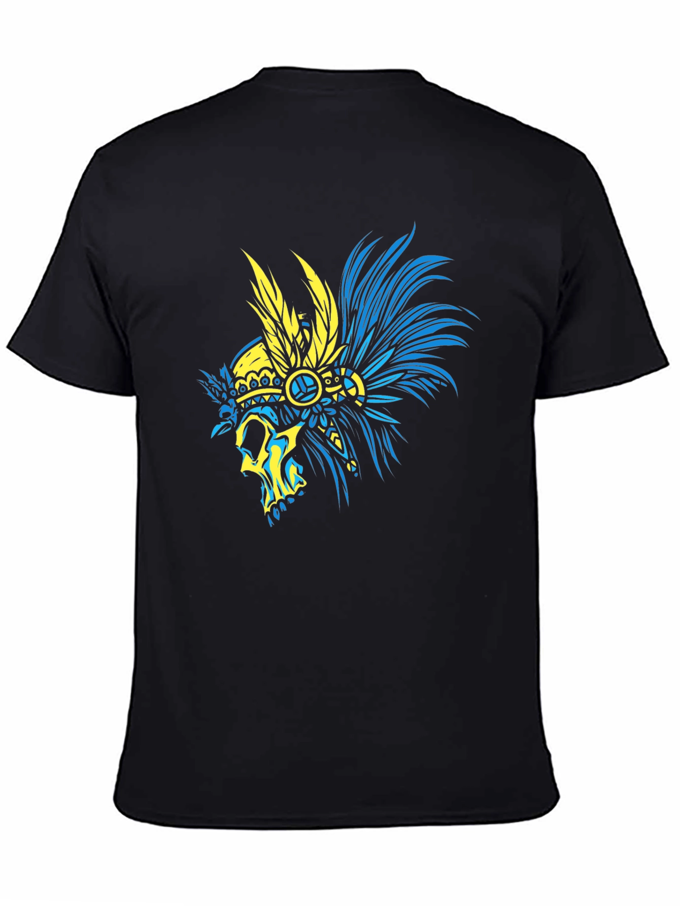 Skull Headdress Graphic T-Shirt - Black