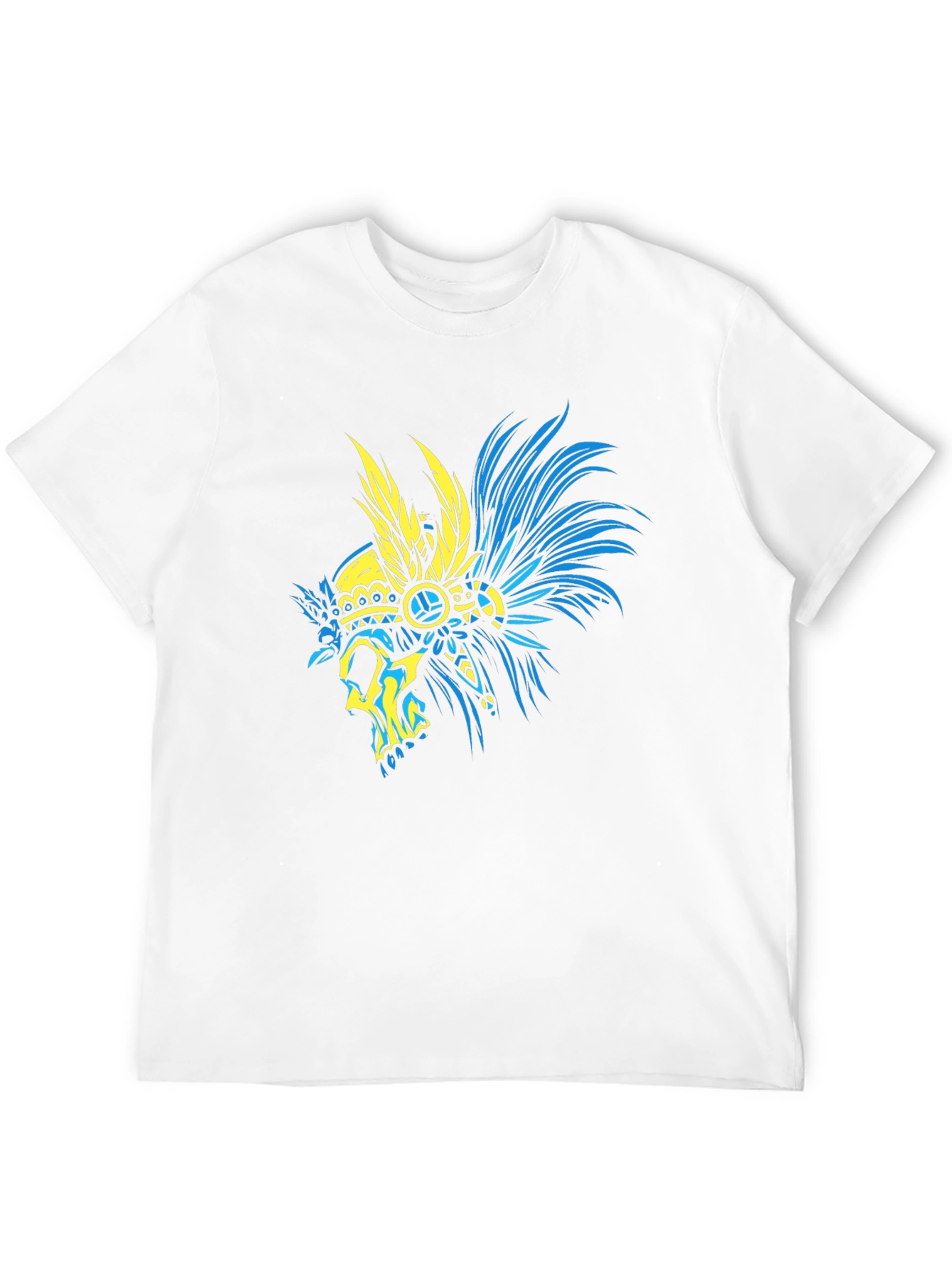 Skull Headdress Graphic T-Shirt - Black