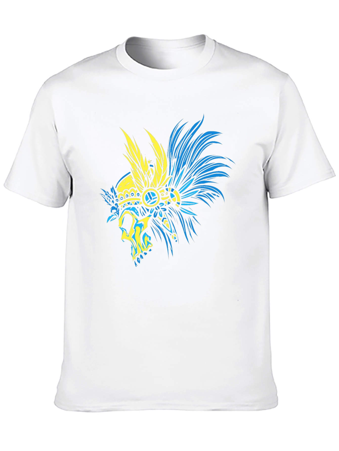 Skull Headdress Graphic T-Shirt - Black