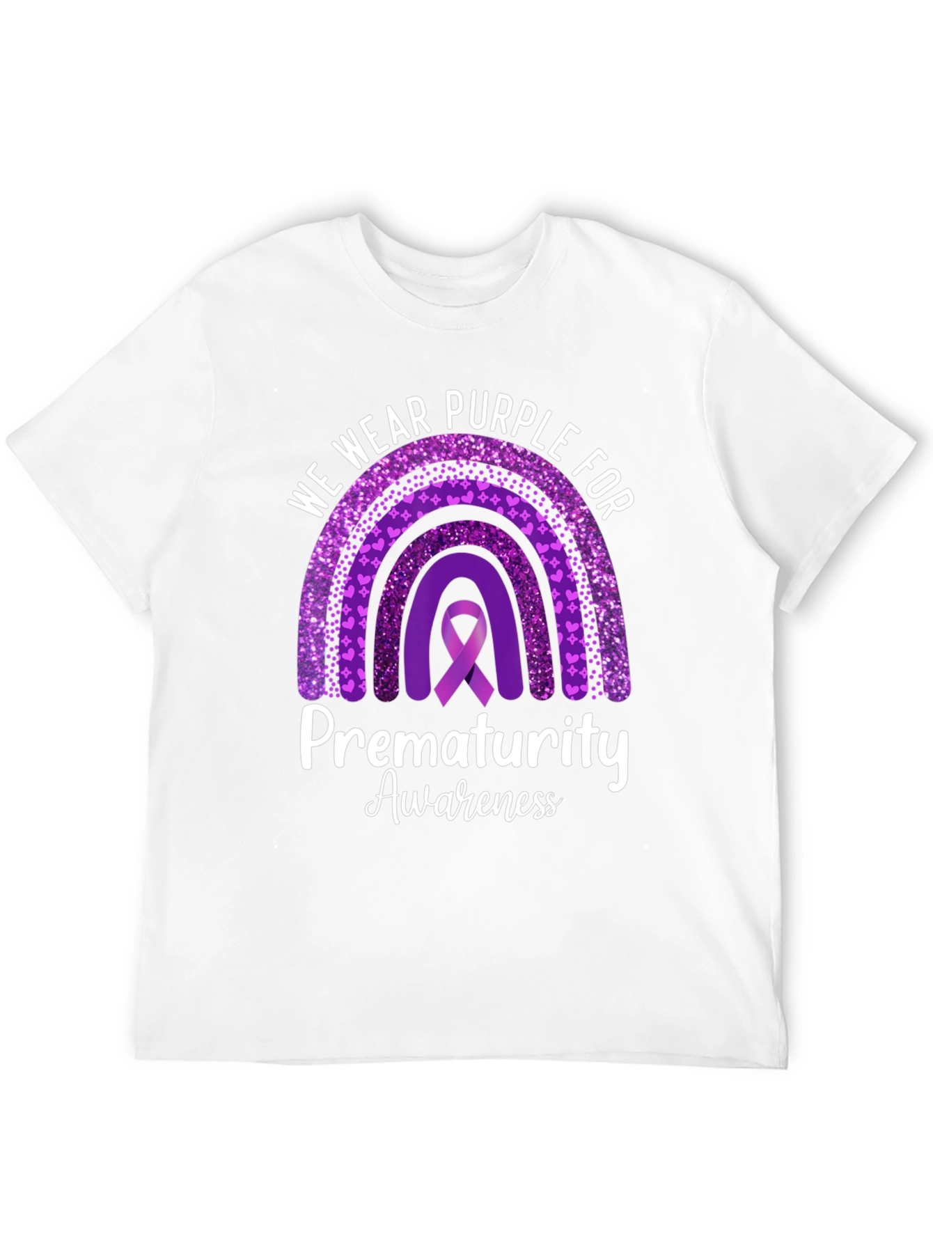 Prematurity Awareness Purple Ribbon T-Shirt