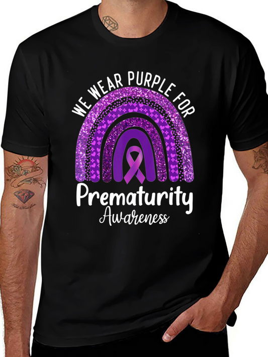 Prematurity Awareness Purple Ribbon T-Shirt