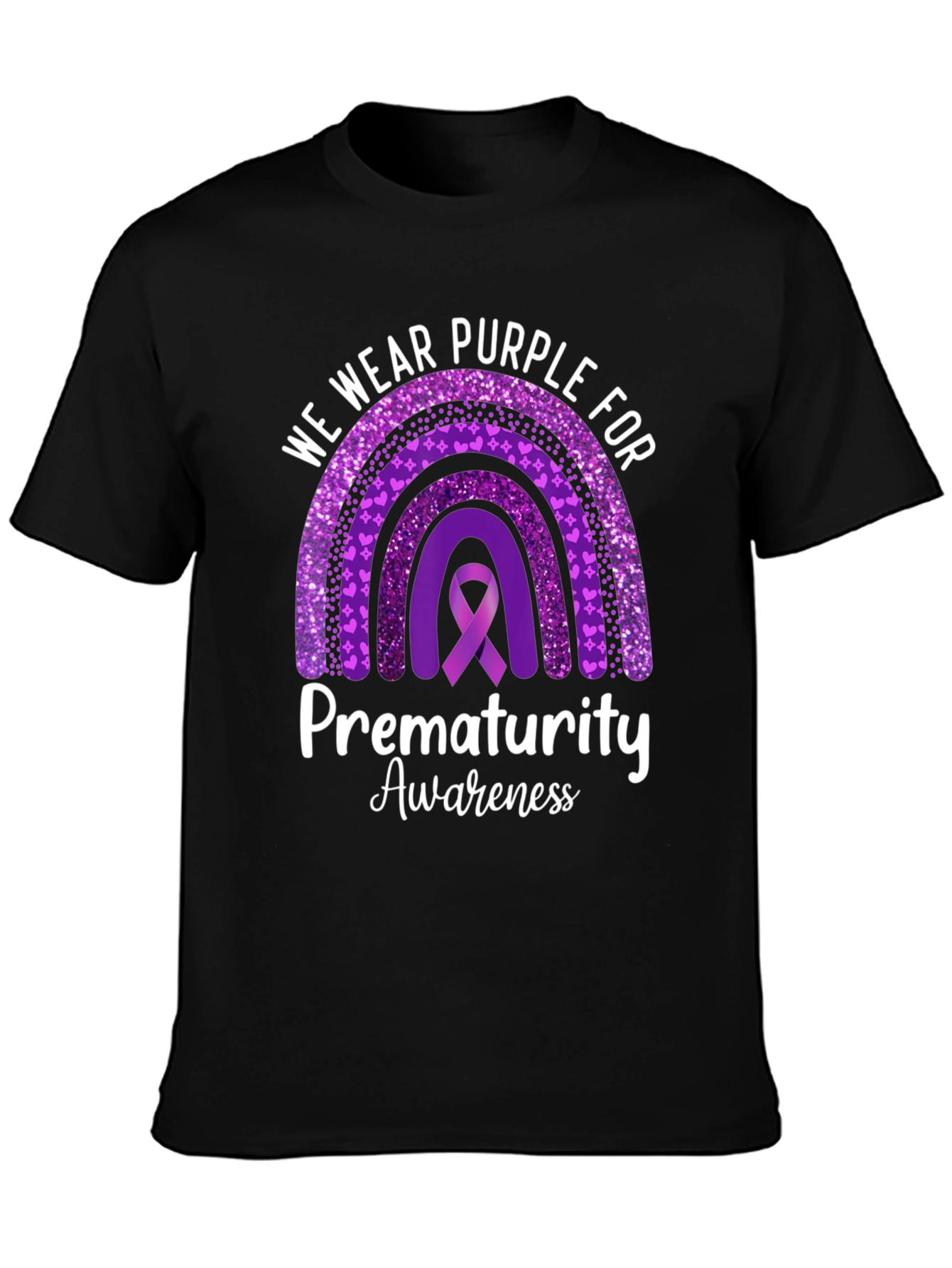 Prematurity Awareness Purple Ribbon T-Shirt