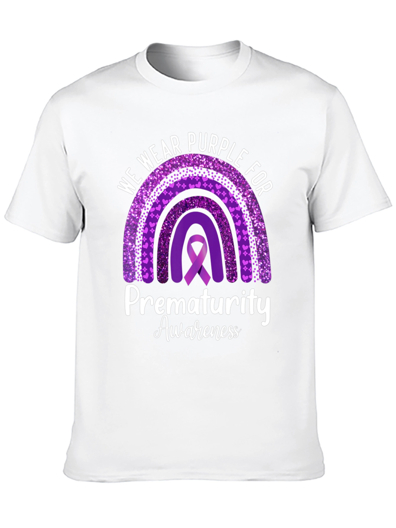 Prematurity Awareness Purple Ribbon T-Shirt